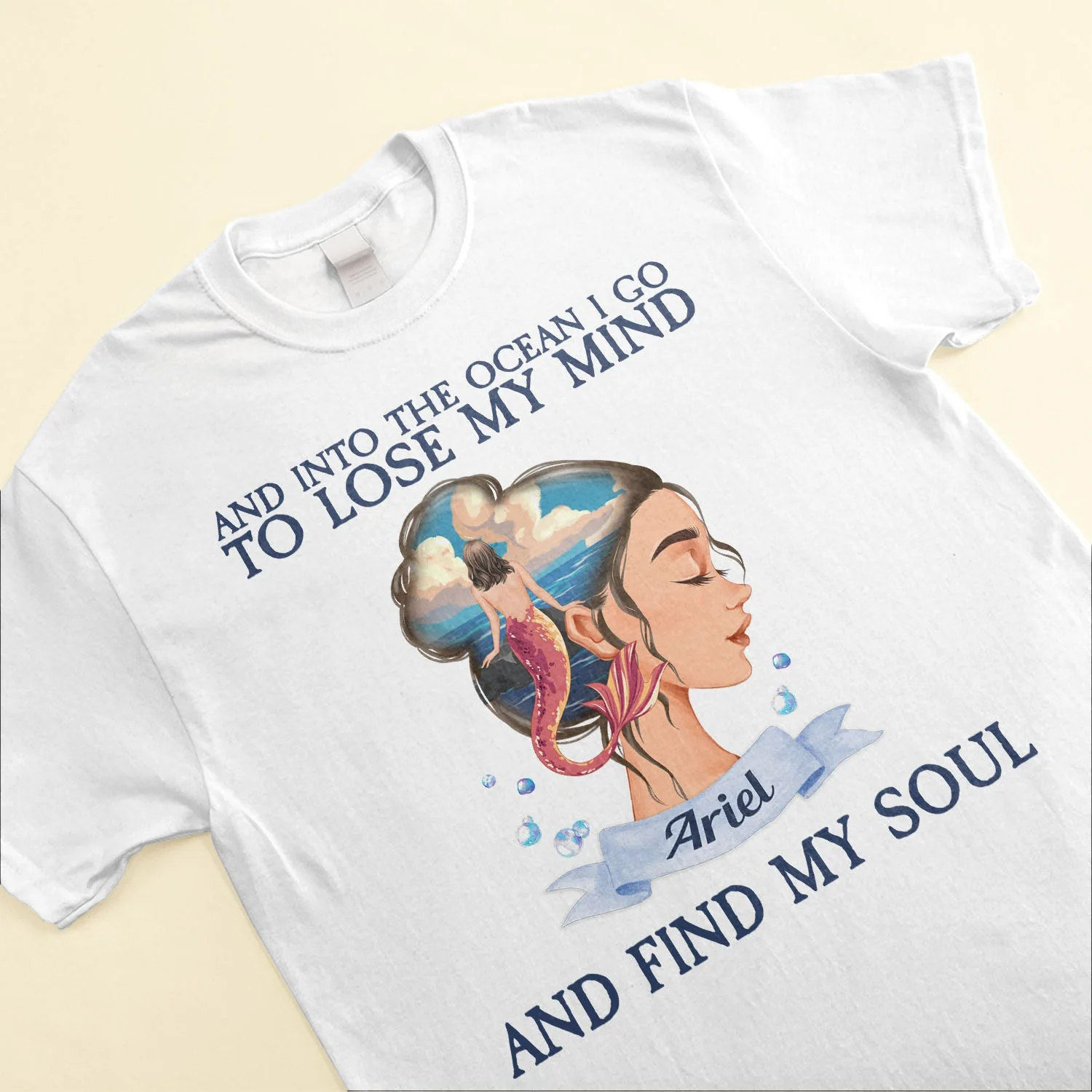 Mermaid - Into The Ocean I Go - Personalized Shirt - Birthday Gift For Mermaid Lovers, Swimming Lovers, Friends, Girls - Image 3
