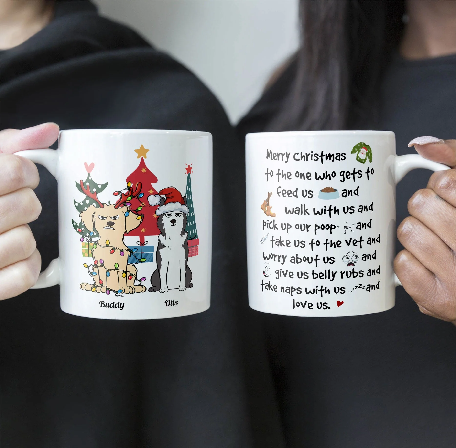 Merry Christmas From The Dog - Personalized Mug - Image 2