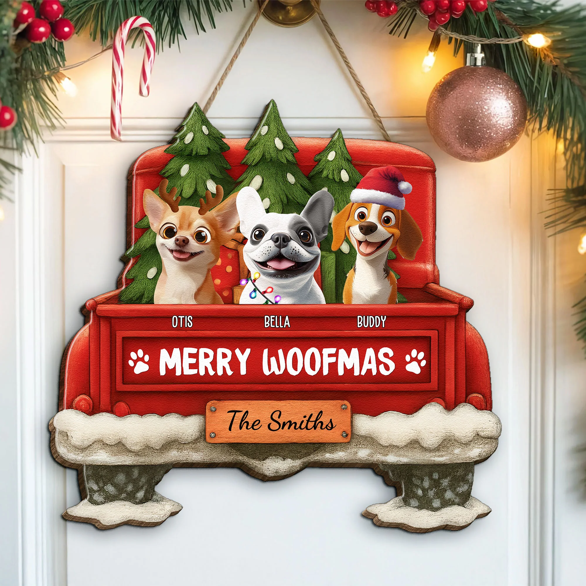 Merry Woofmas - Personalized Wood Sign - Image 2
