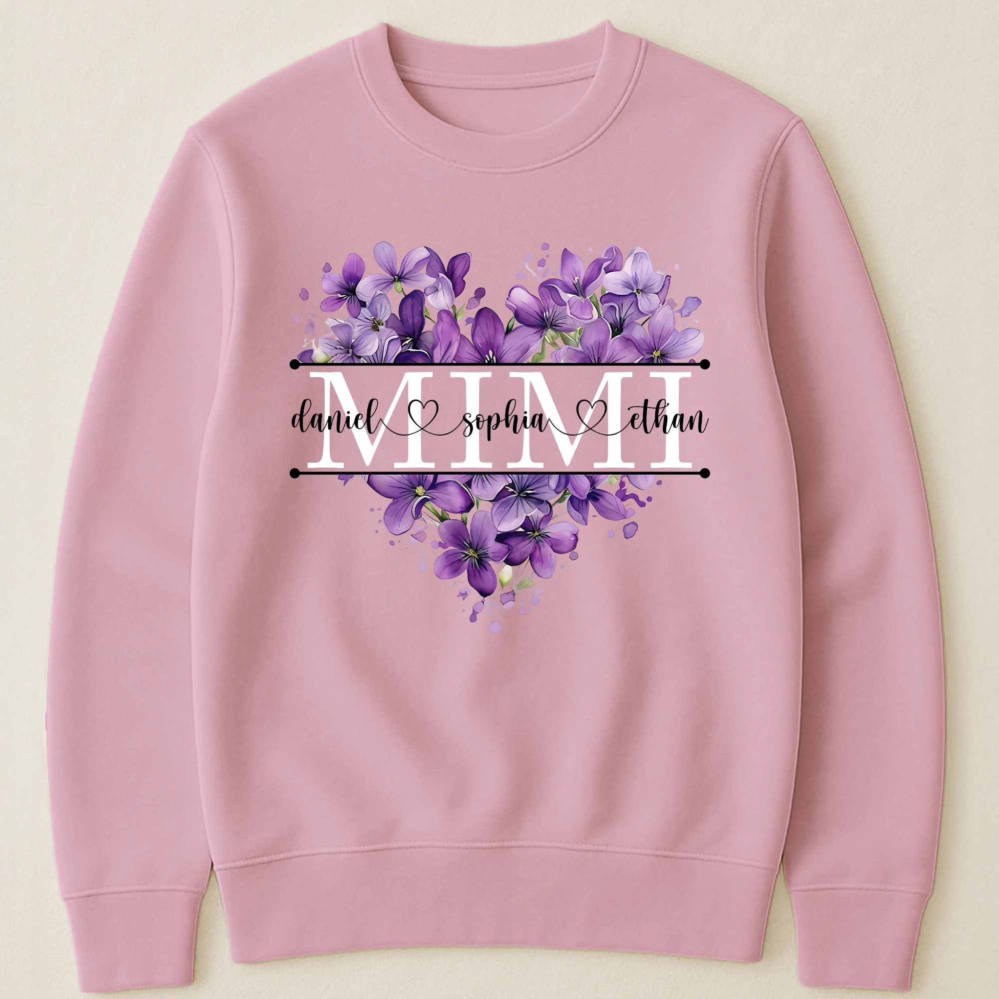 Mimi Shirt Custom Birth Flower & Names Mother's Day Gift For Her - Personalized Shirt - Image 3