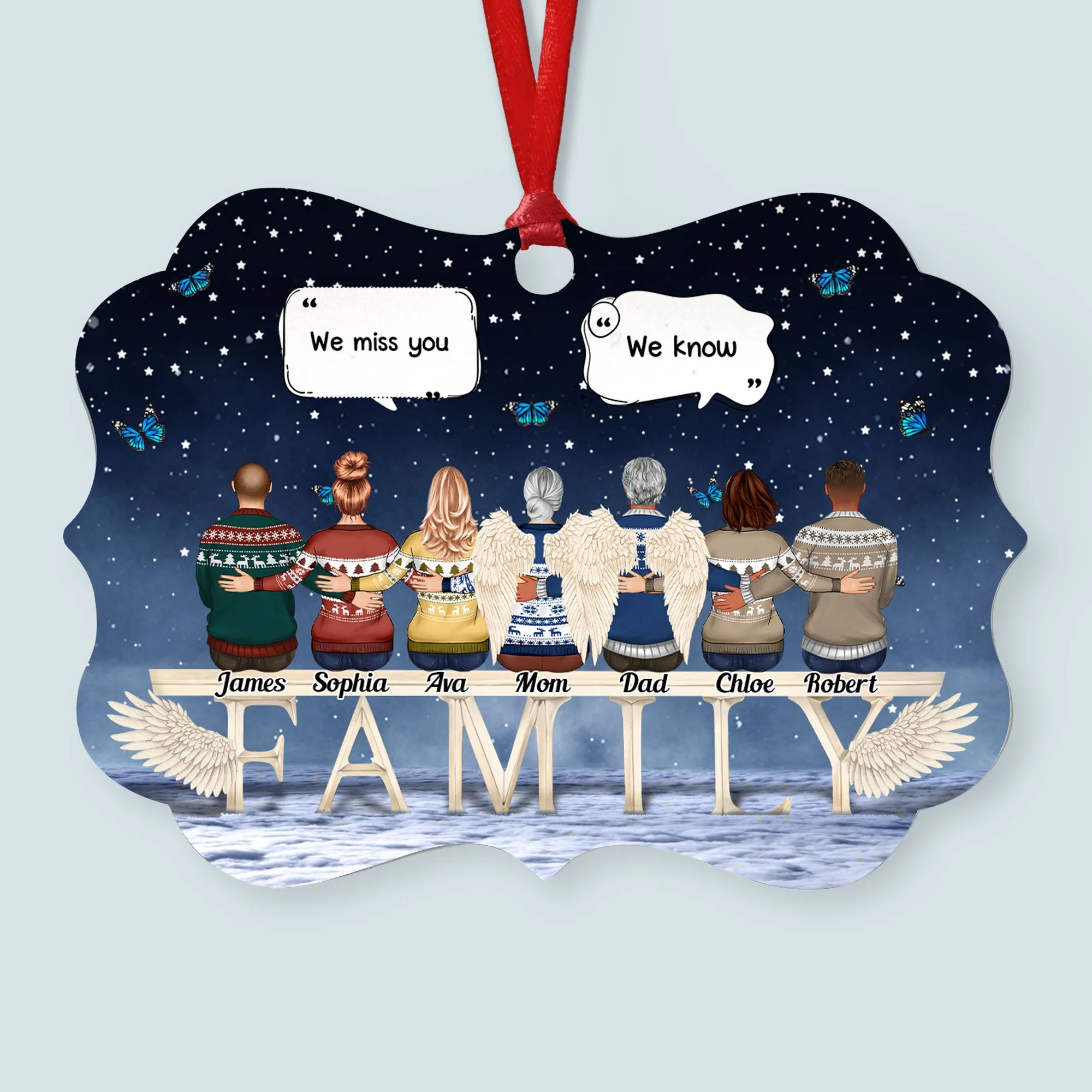 Miss You Beyond The Stars - Personalized Aluminum, Wooden Ornament