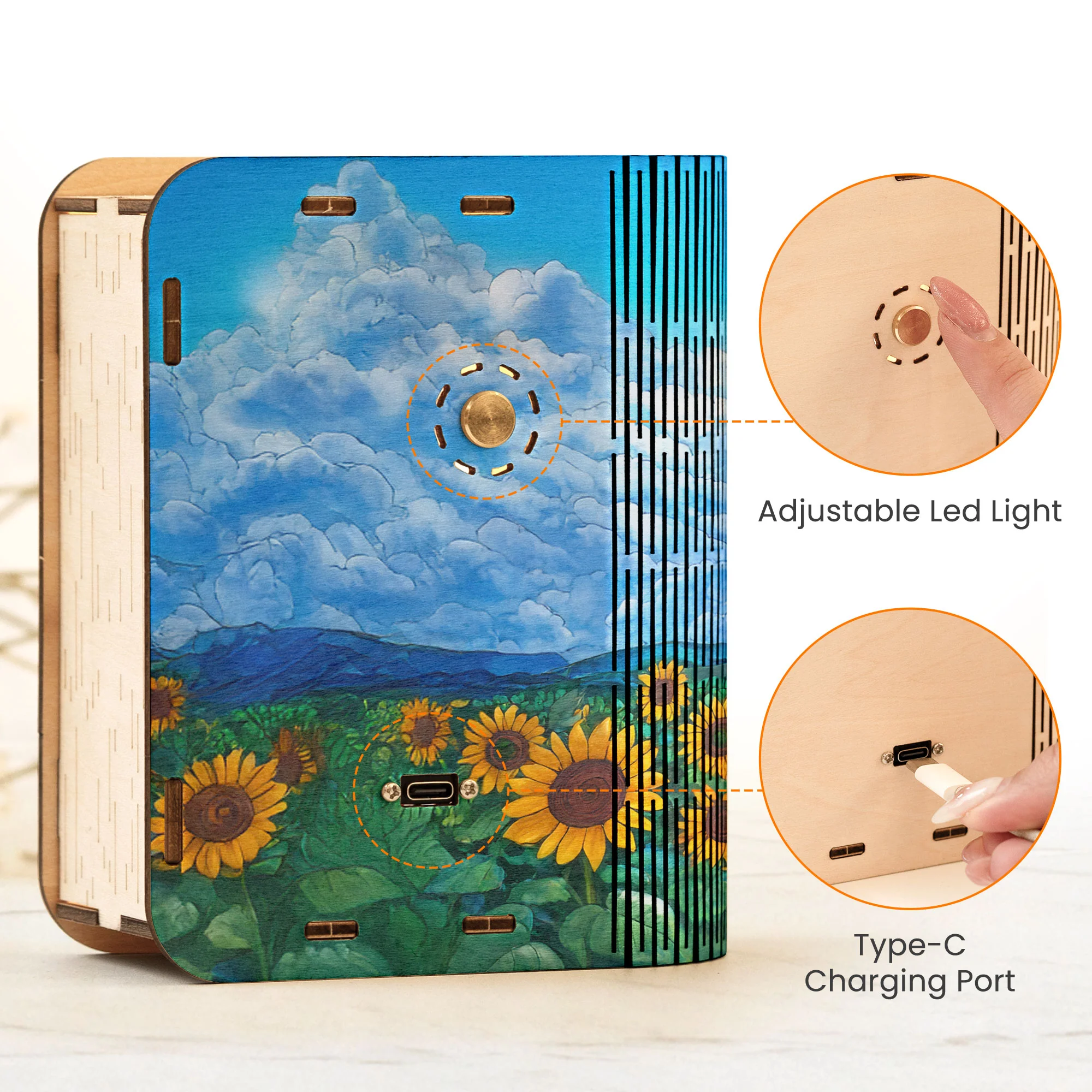 Mom And Daughters Forever Linked Together - Personalized 3D Wooden Puzzle Night Light - Image 5