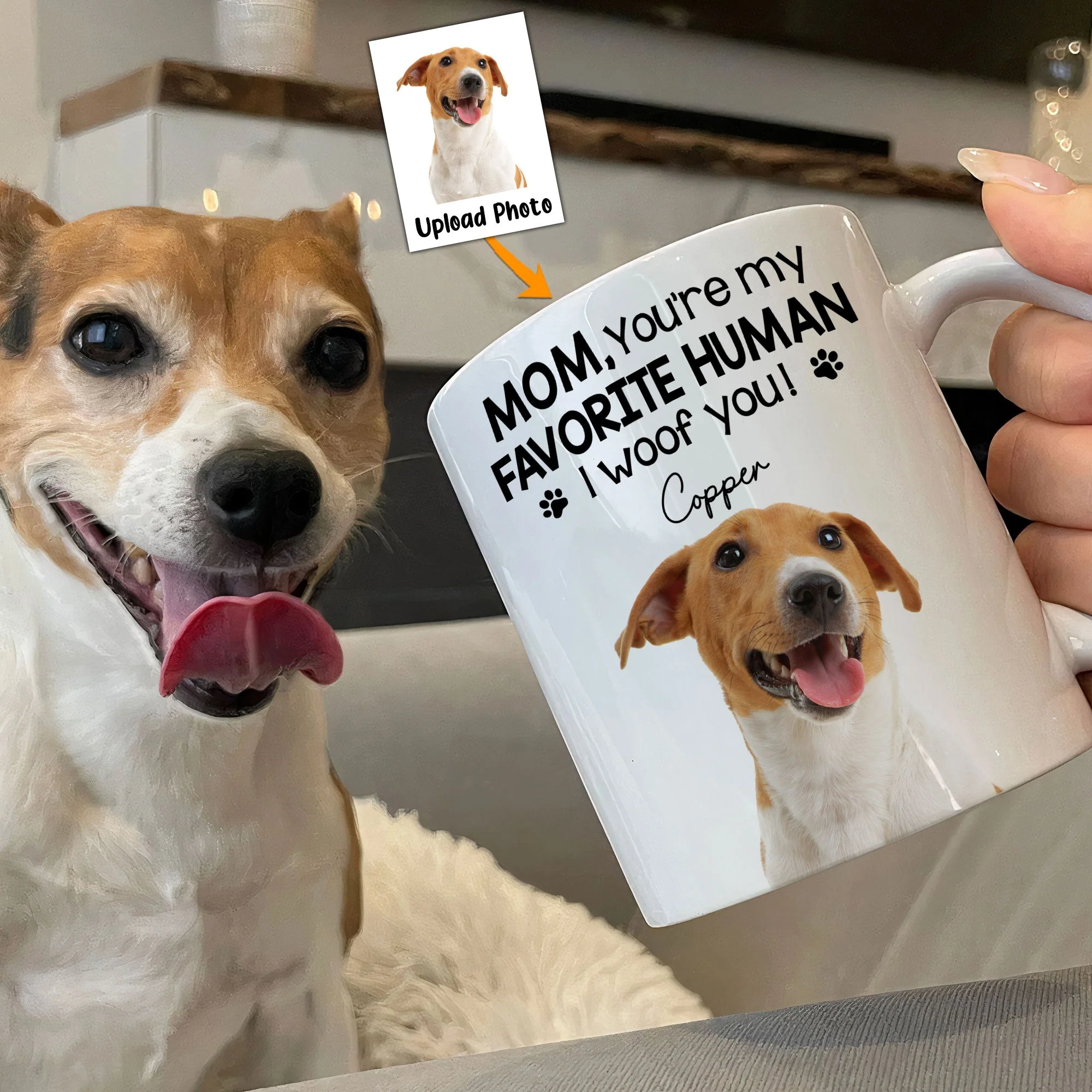 Mom Dad We Woof You  - Personalized Mug - Image 2