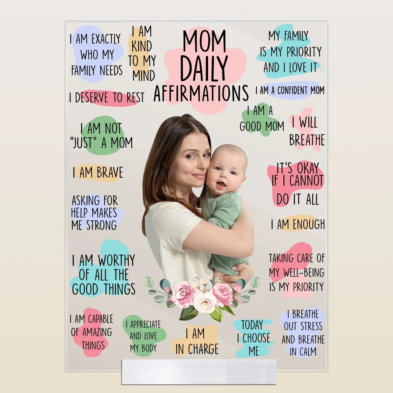 Mom Daily Affirmations - Personalized Acrylic Photo Plaque - Image 7
