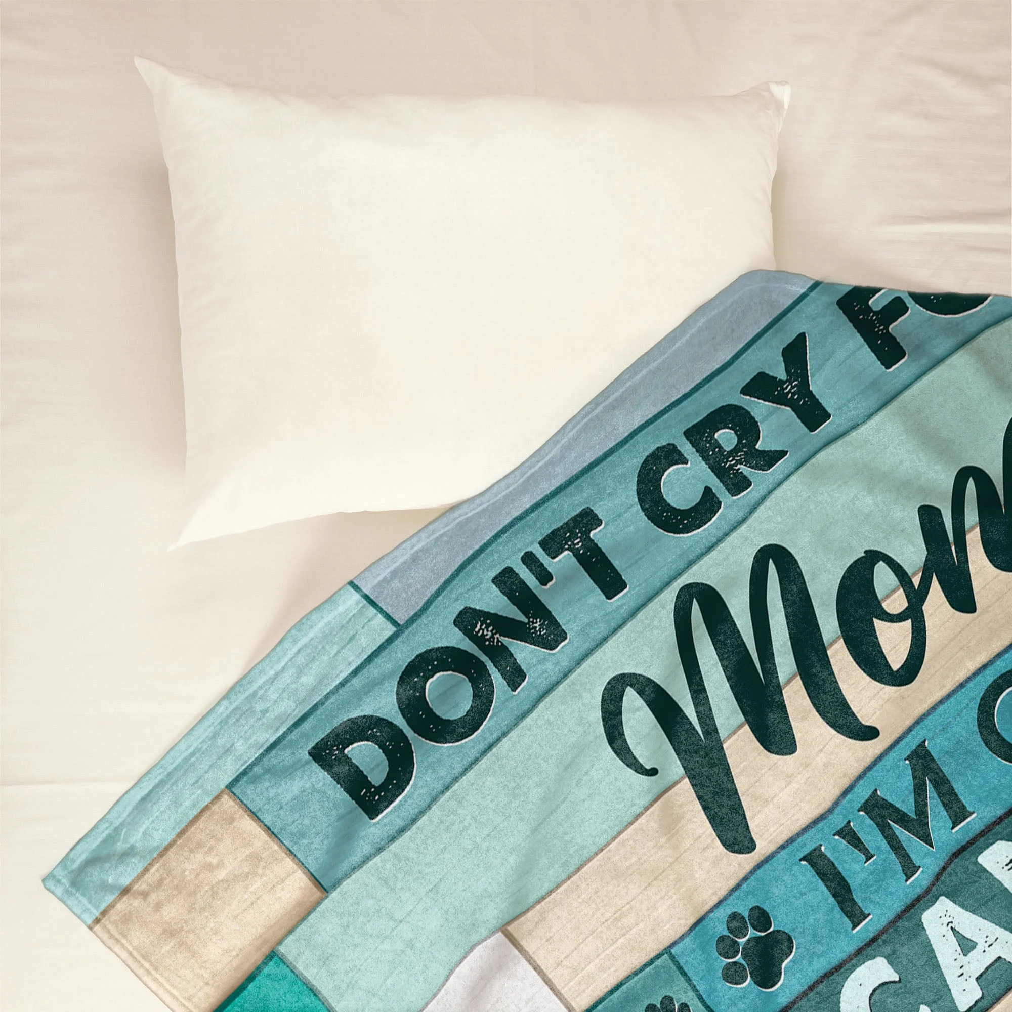 Mom Don't Cry For Me - Personalized Blanket - Grief Gift For Dog Owners, Sympathy Gift For Loss Of Dogs, Cats - Image 4
