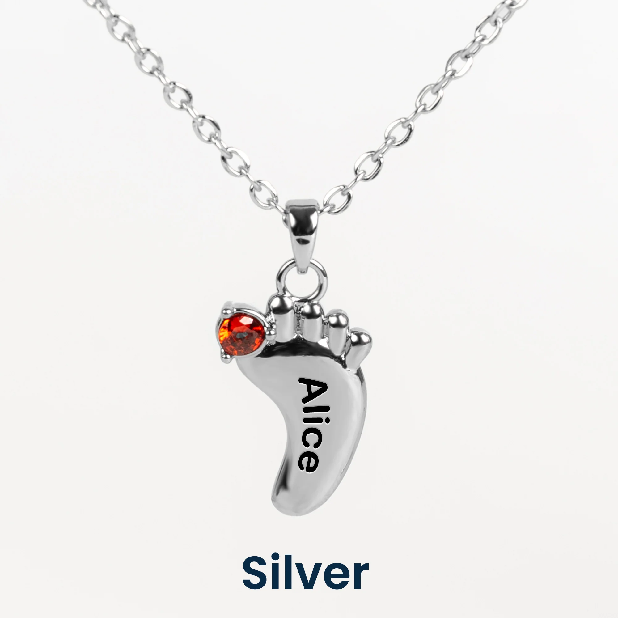 Mom Gifts First Mom New Mom To Be Mom Gifts - Personalized Baby Feet Necklace With Birthstone - Image 5