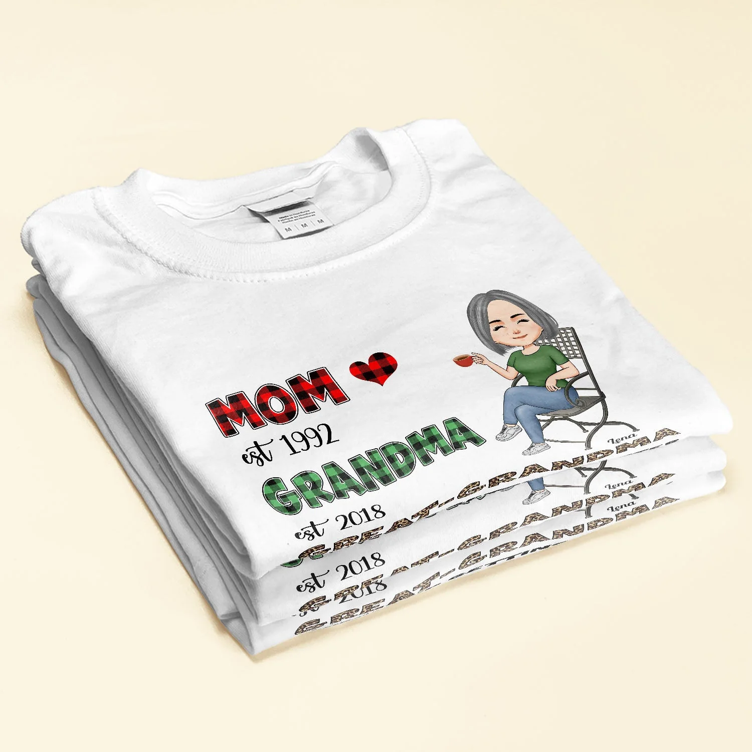 Mom-Grandma-Great Grandma - Personalized Shirt - Gift For Grandma, Grandmother, Mom - Image 2