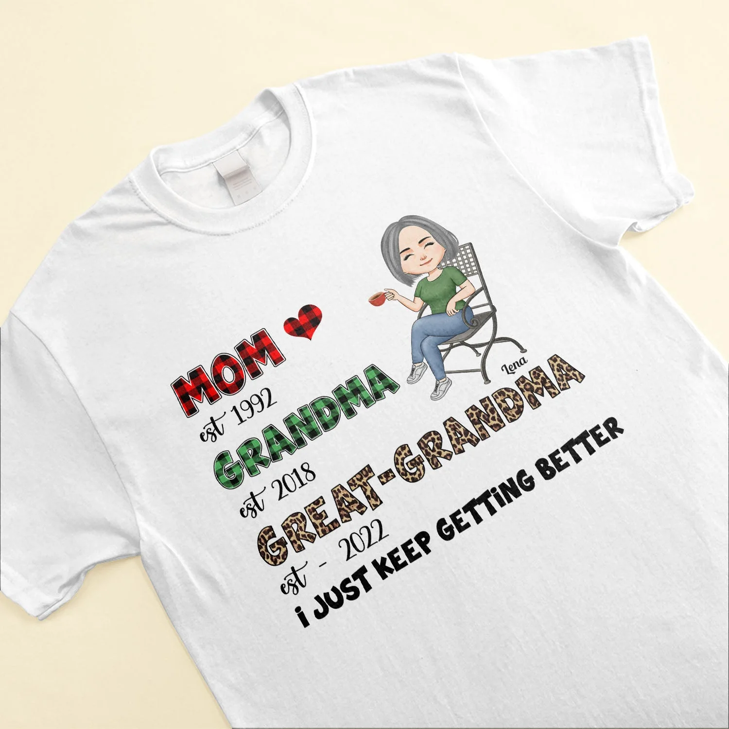 Mom-Grandma-Great Grandma - Personalized Shirt - Gift For Grandma, Grandmother, Mom - Image 3