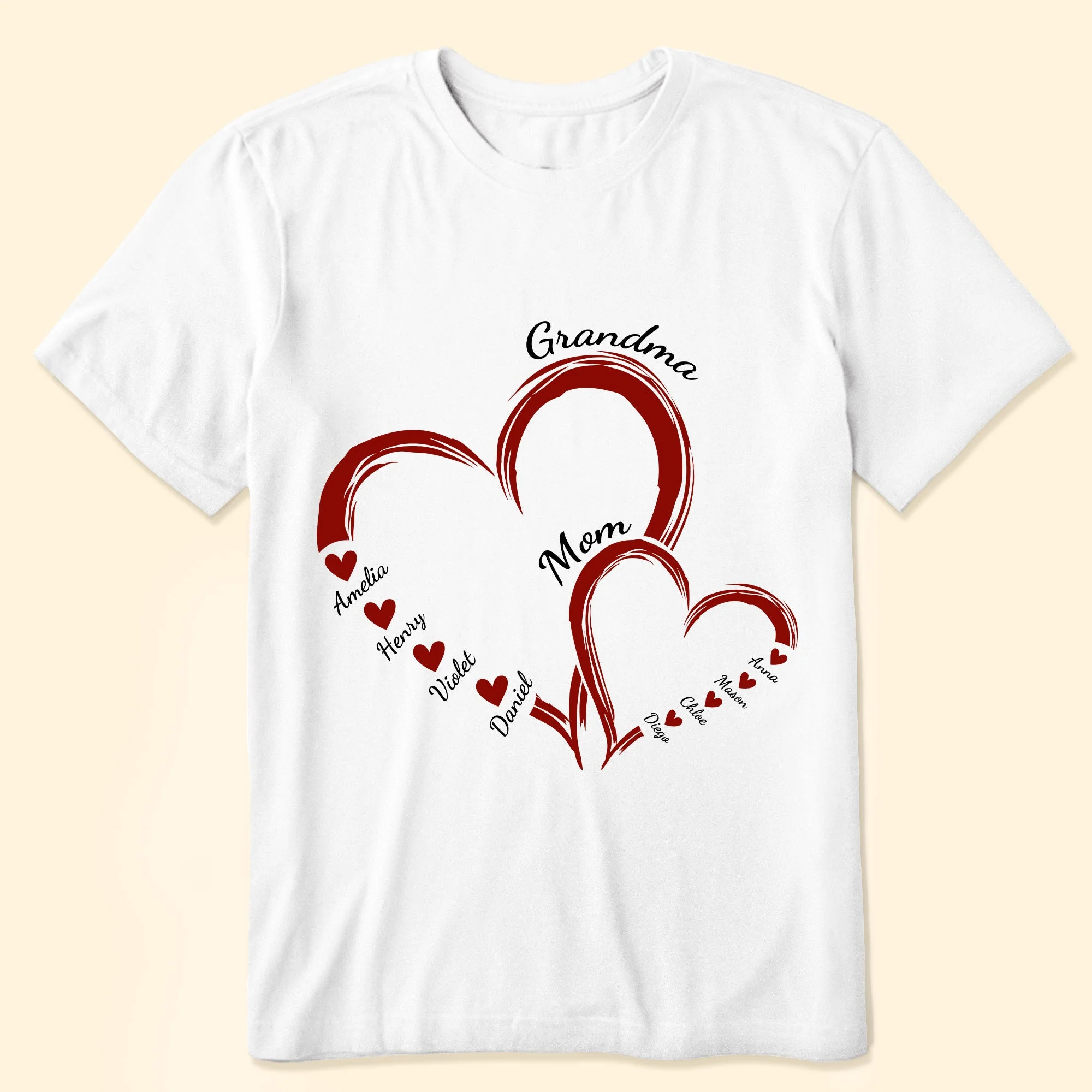 Mom Grandma Sweethearts Gift For Mother's Day - Personalized Shirt - Image 2