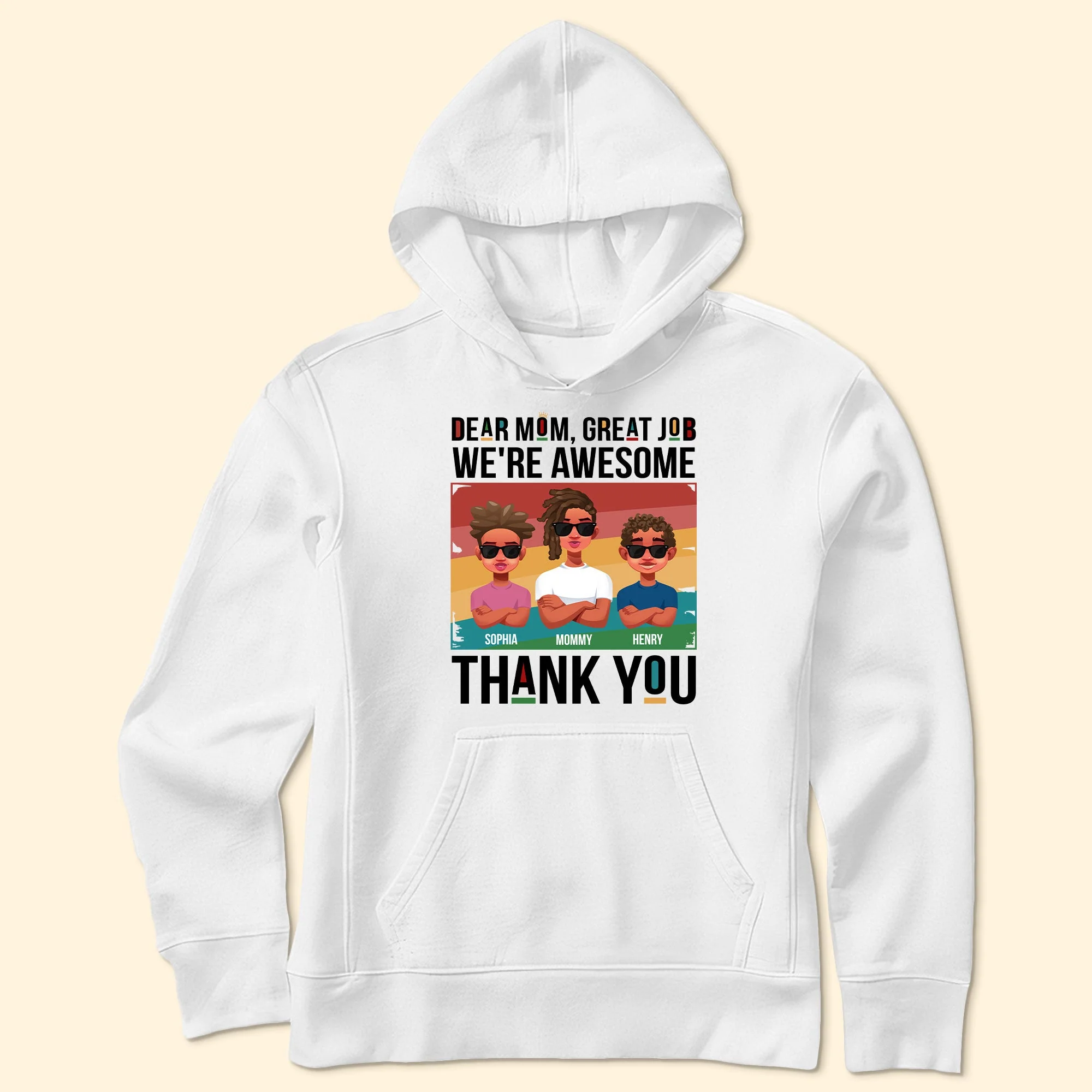 Mom, Great Job We're Awesome - Personalized Shirt - Image 4