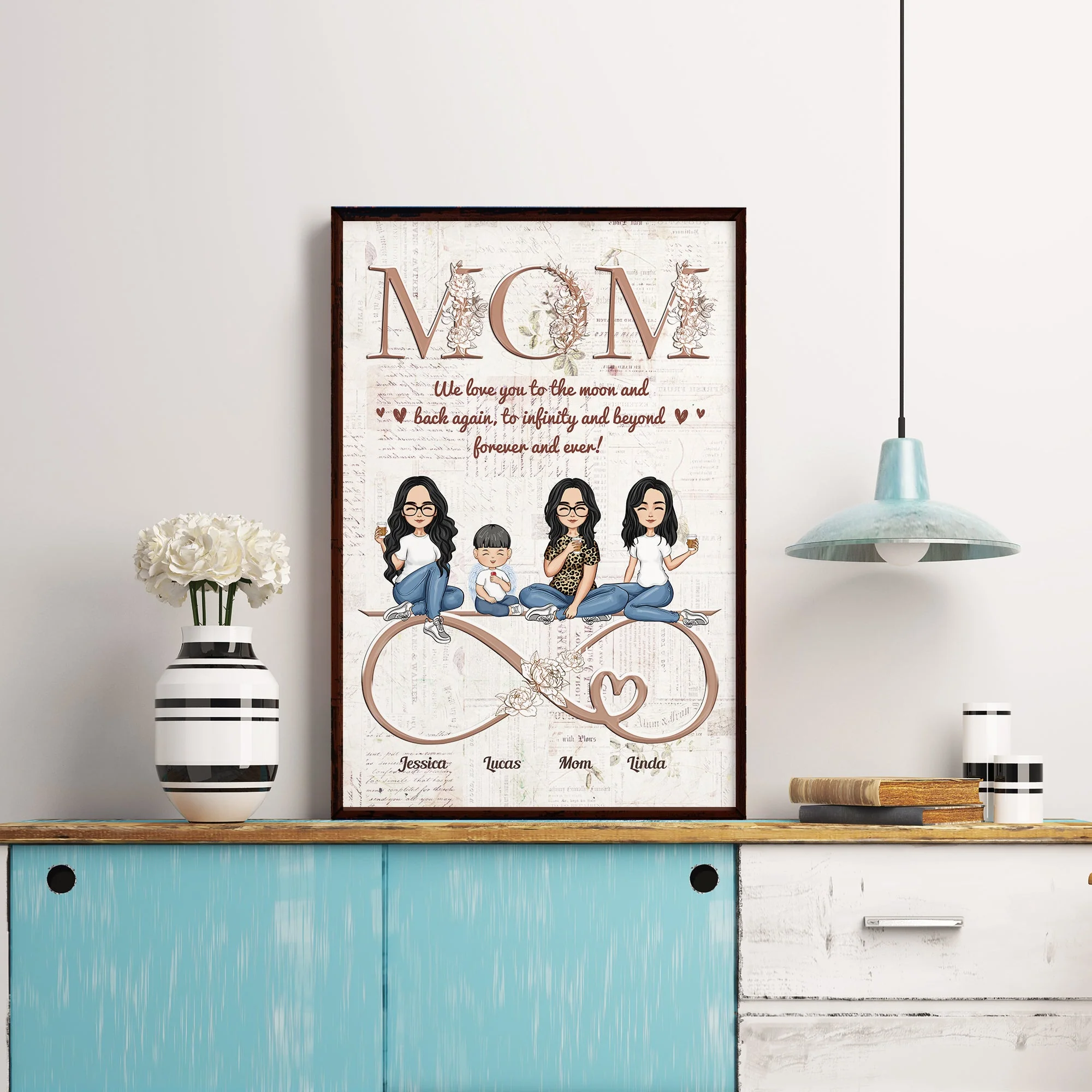 Mom Infinity And Beyond - Personalized Poster/Wrapped Canvas - Image 6