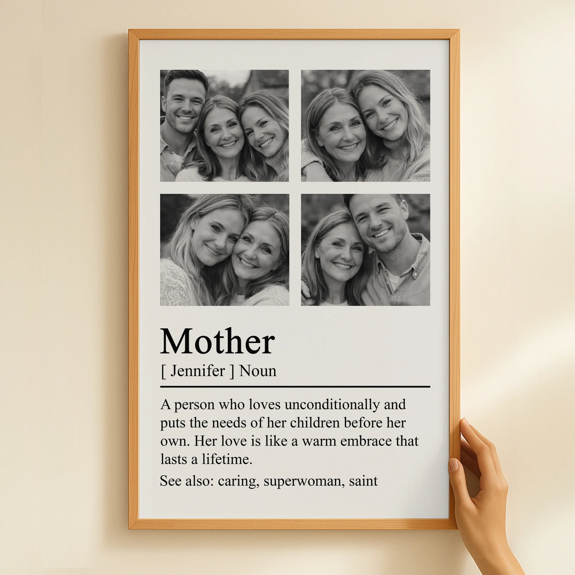 Mom, Mum, Mother Definition - Mother's Day Gifts For Wife, Mom, Mum - Personalized Photo Poster - Image 5