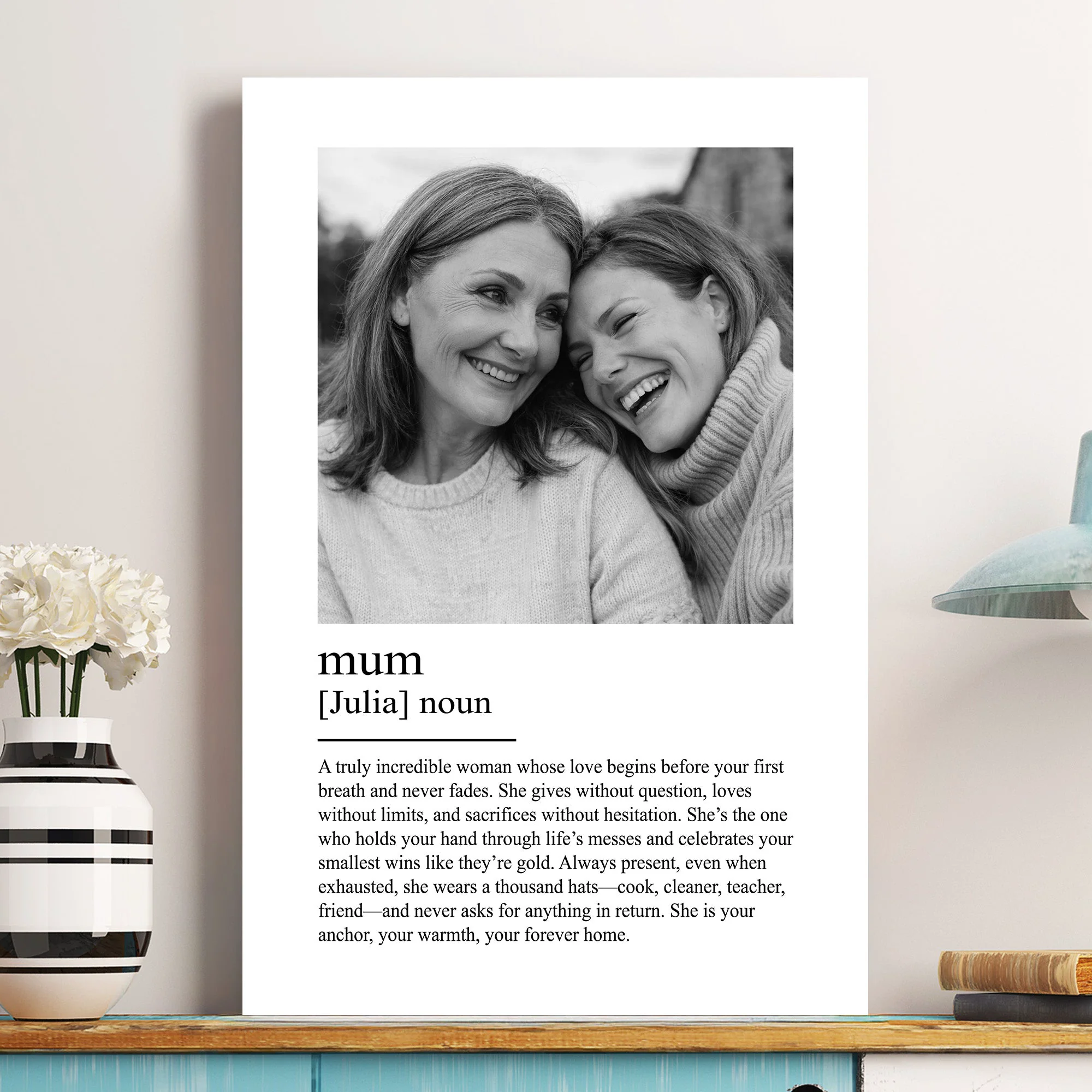 Mom, Mum, Mother Definition - Mother's Day Gifts For Wife, Mom - Personalized Photo Poster - Image 2