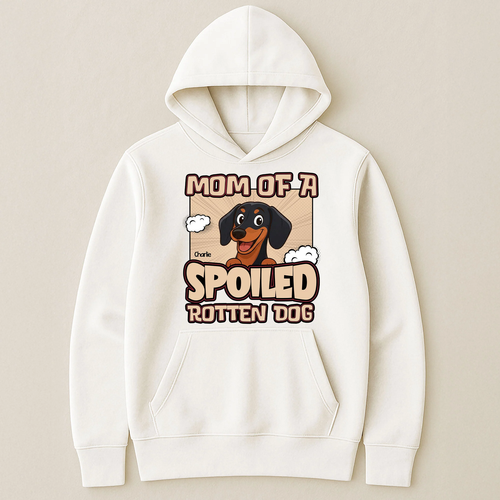 Mom Of A Spoiled Rotten Dog - Retro Dog Version - Personalized Shirt - Image 6