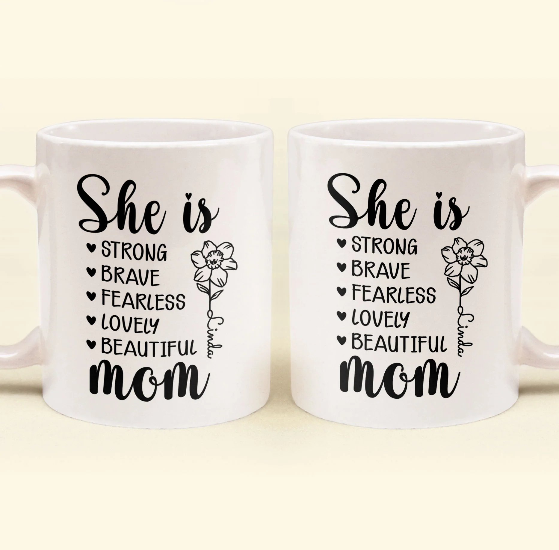Mom She Is Strong - Personalized Mug - Image 3