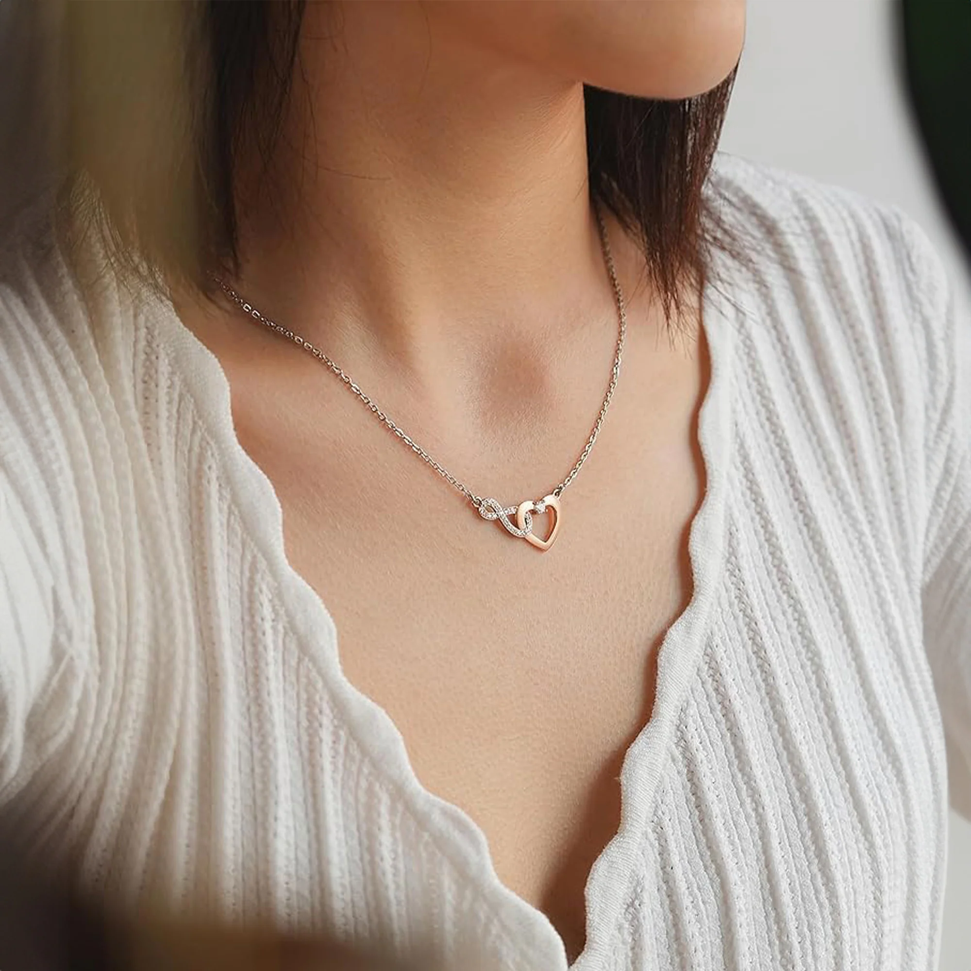Mom To Be Mother's Day - Personalized LED Light Acrylic Photo Plaque With Infinity Necklace - Image 5