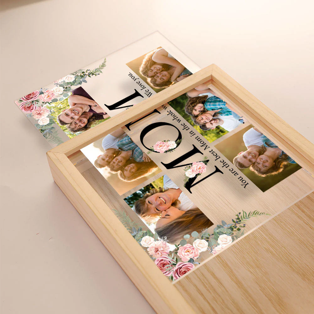 Mom You Are The Best Mom In The Whole World - Personalized Photo Frame Light Box - Image 4
