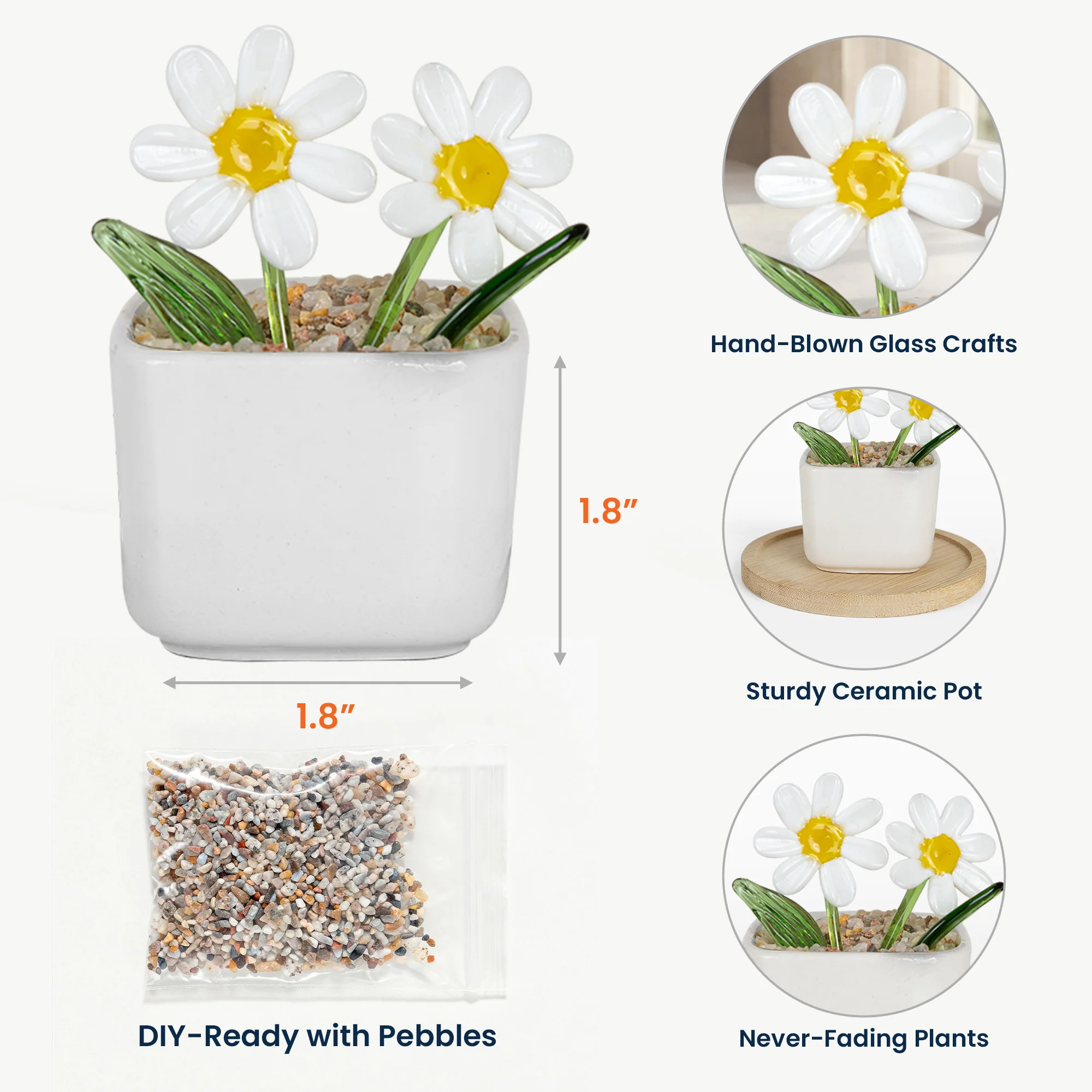 Mommy & Me Gift For Mom, Wife, Grandma Custom Glass Birth Flower - Personalized Plant Pot - Image 9