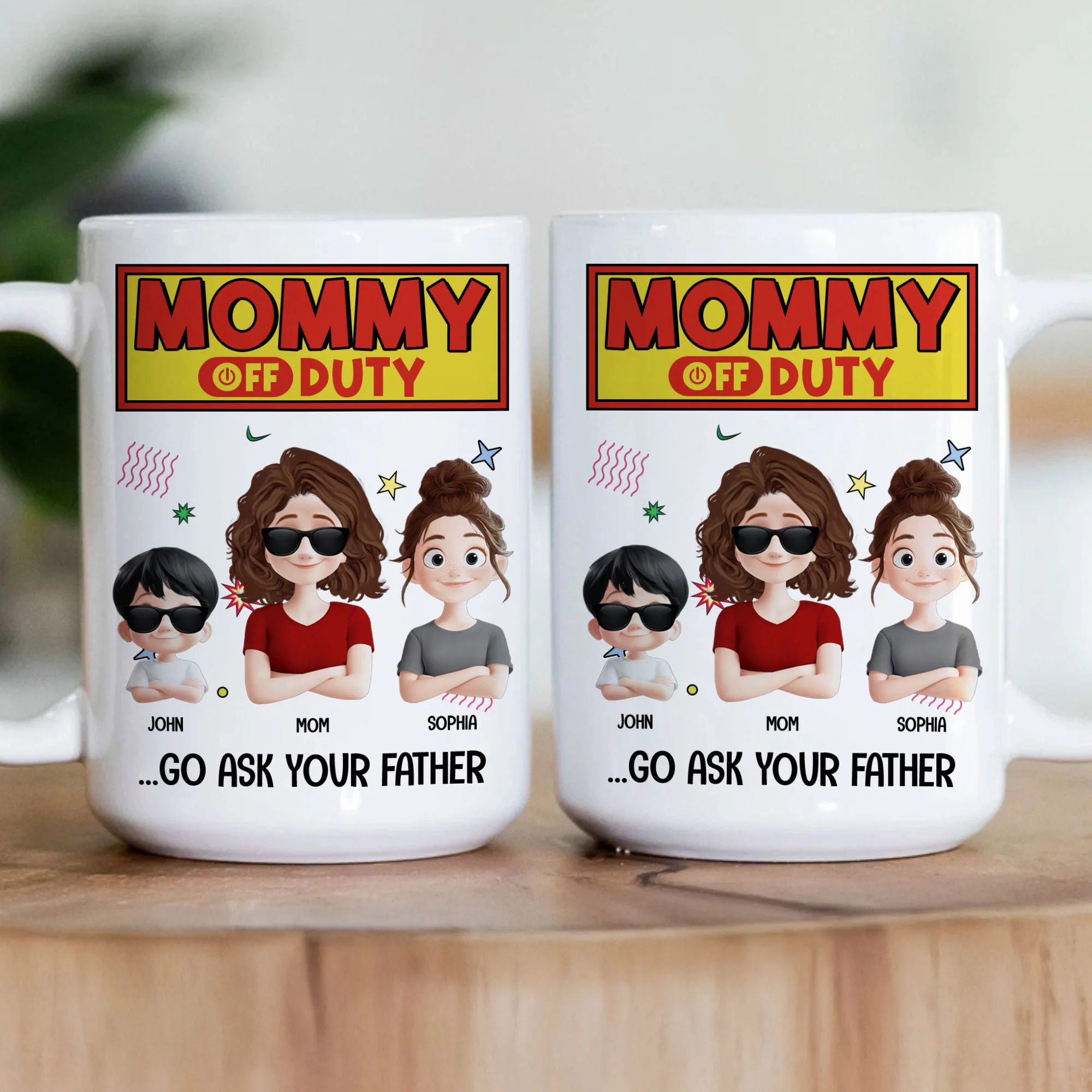 Mommy Off Duty - Personalized Mug - Image 3
