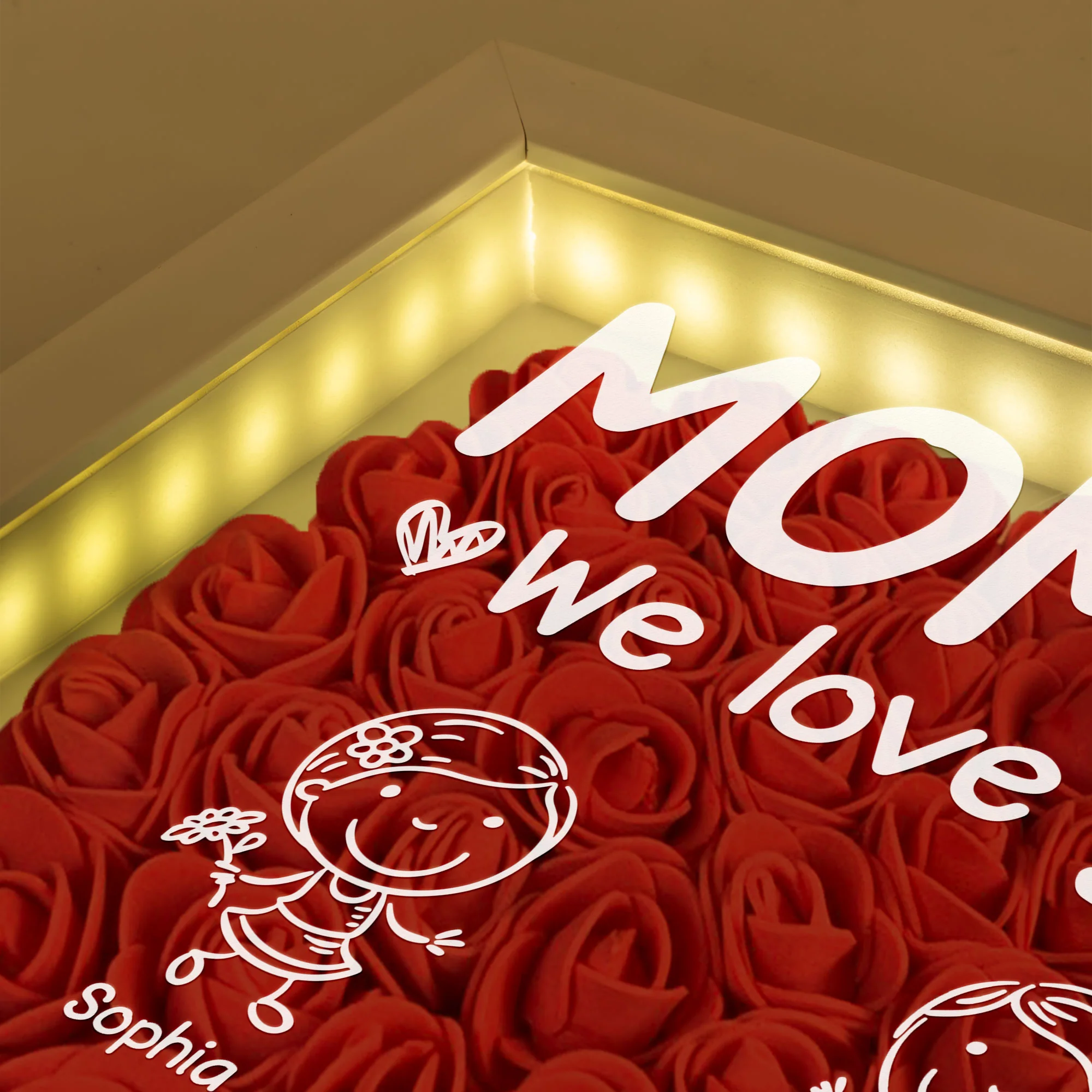 Mommy We Love You Doodle - Personalized Shadow Box - Image 2