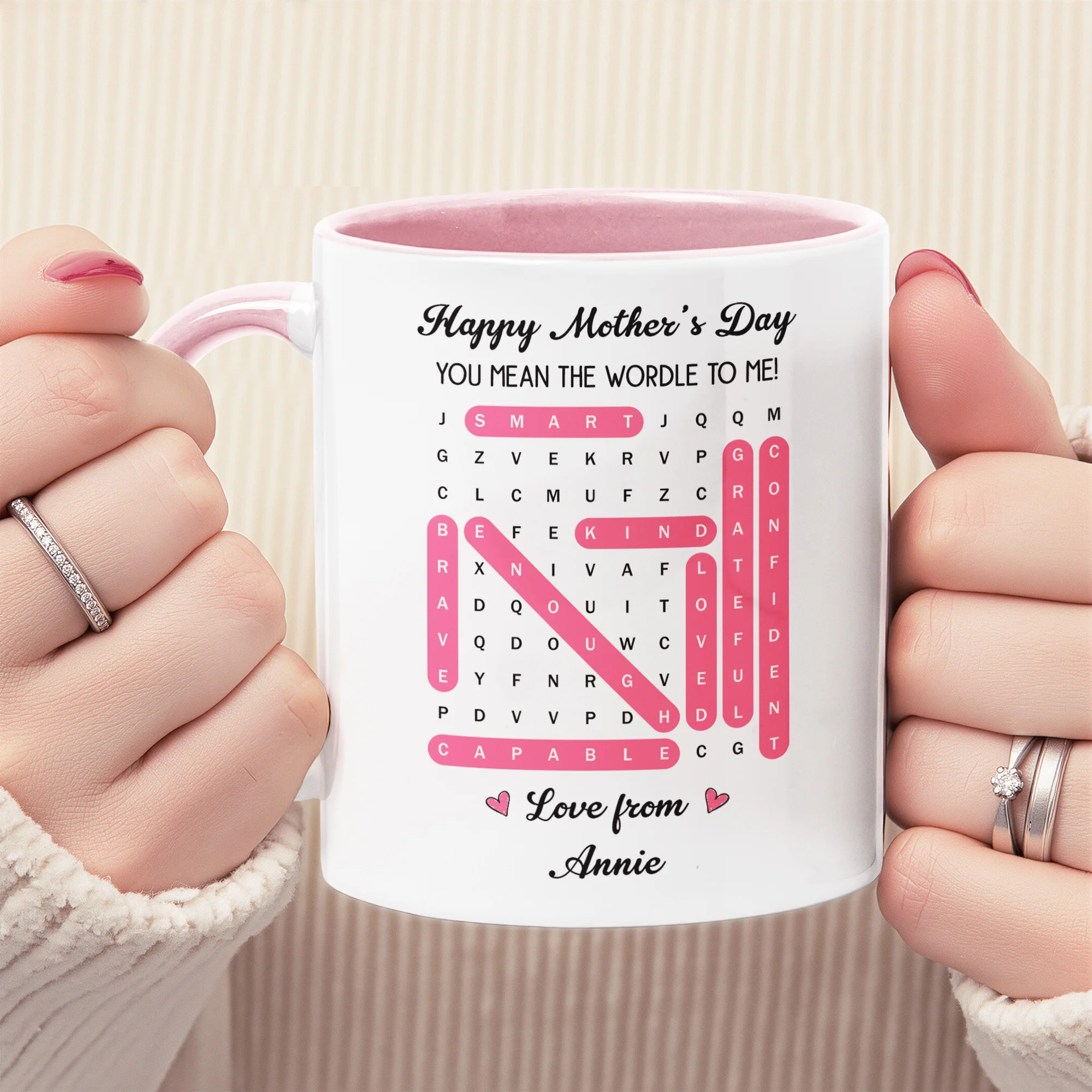 Mommy You Mean The Wordle To Us Word Search Game Gift Idea - Personalized Mug - Image 7