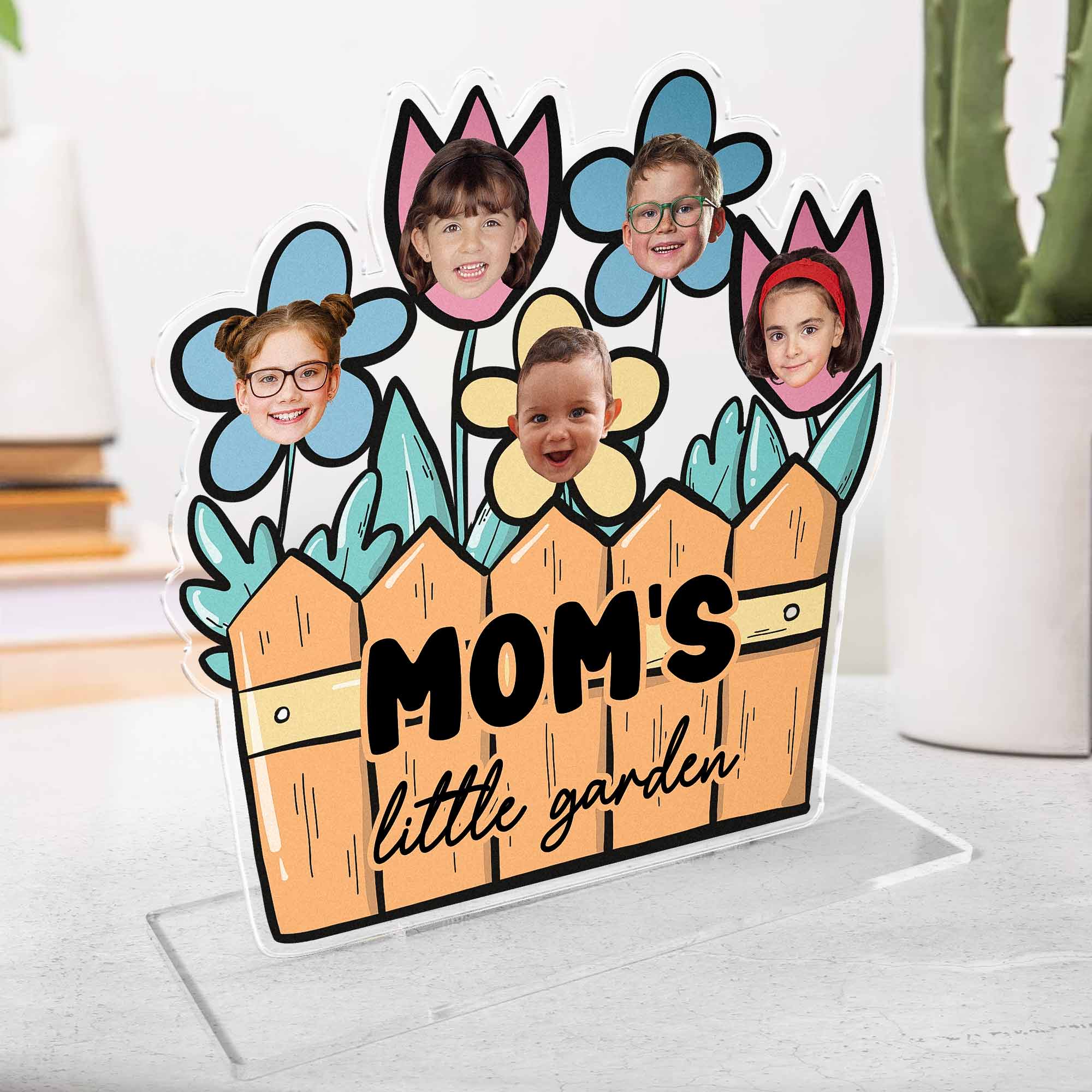 Mom's Little Garden - Personalized Acrylic Photo Plaque - Image 2
