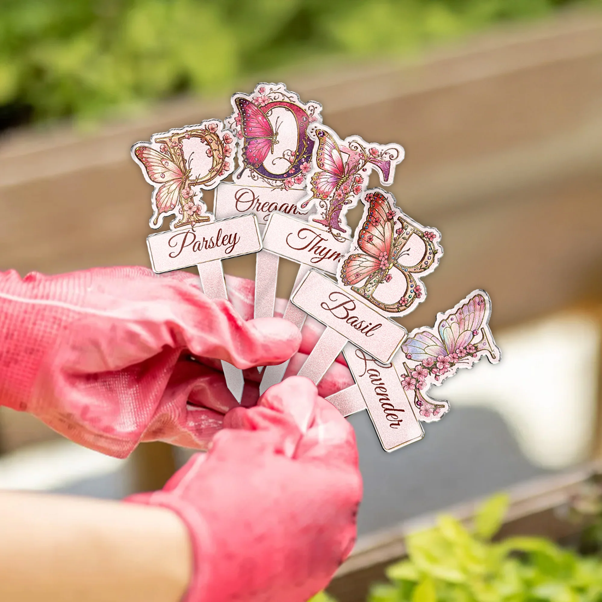 Monogram Plant Marker Custom Plant Name - Personalized Acrylic Plant Marker - Image 3