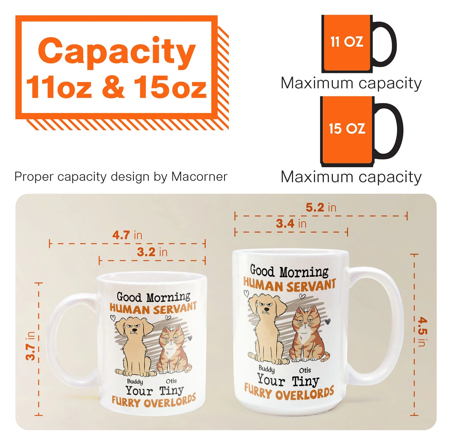 Morning ! Human Servant - Personalized Mug - Image 3