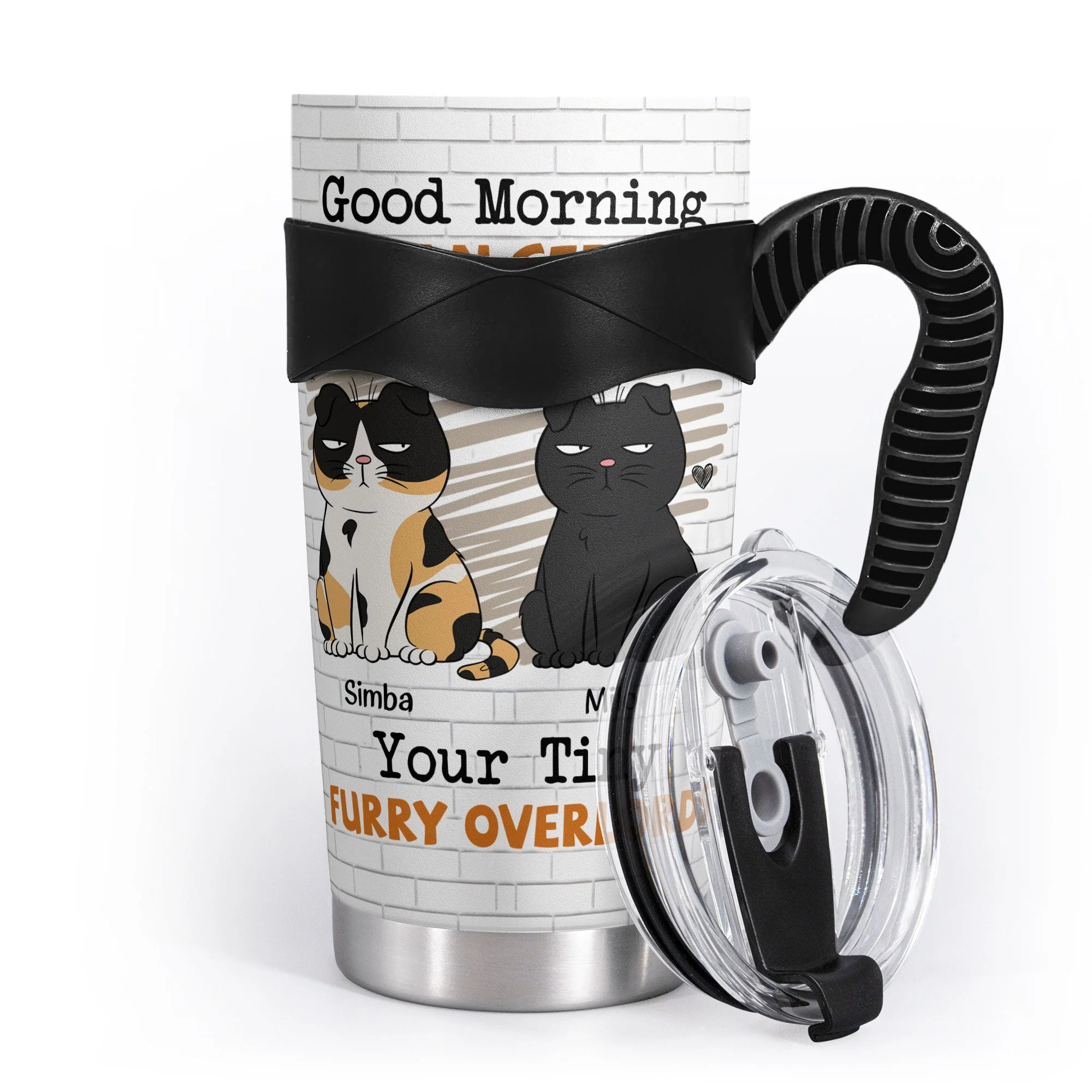 Morning Human Servant - Personalized Tumbler Cup - Image 5
