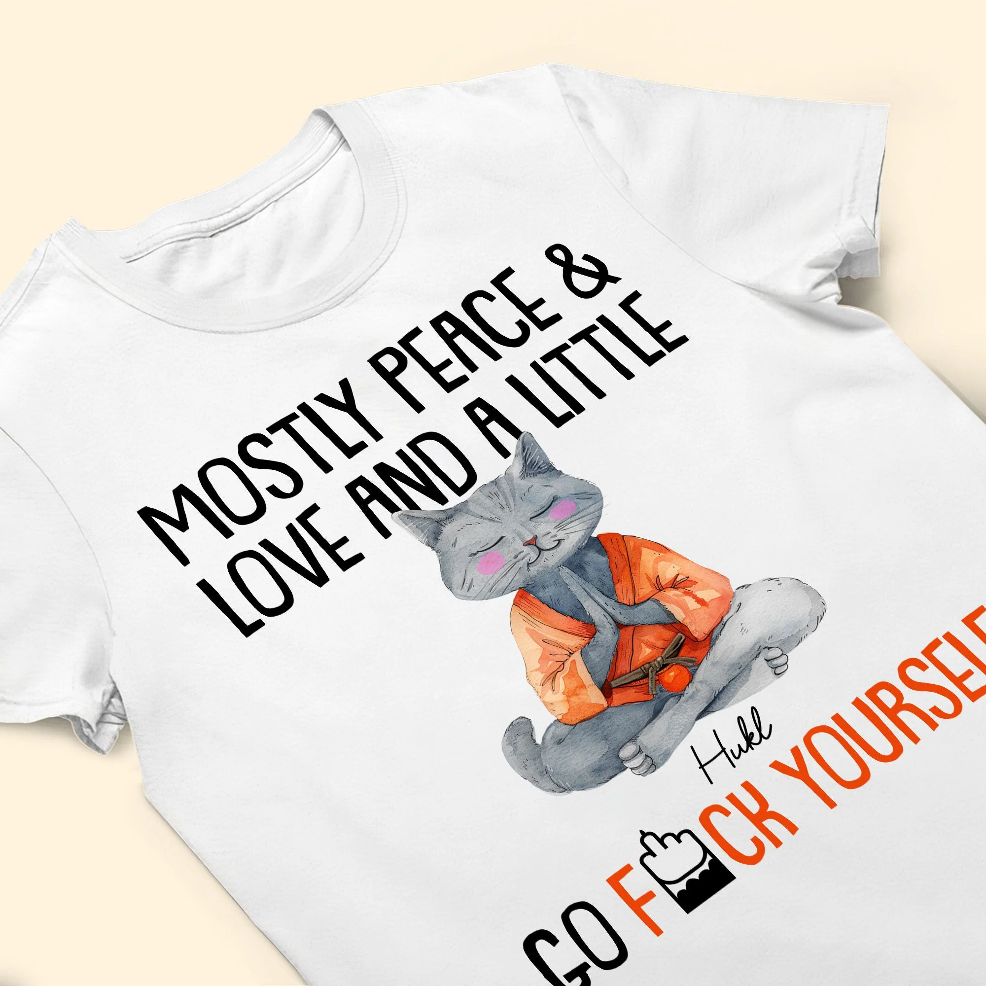 Mostly Peace & Love - Personalized Shirt - Image 4