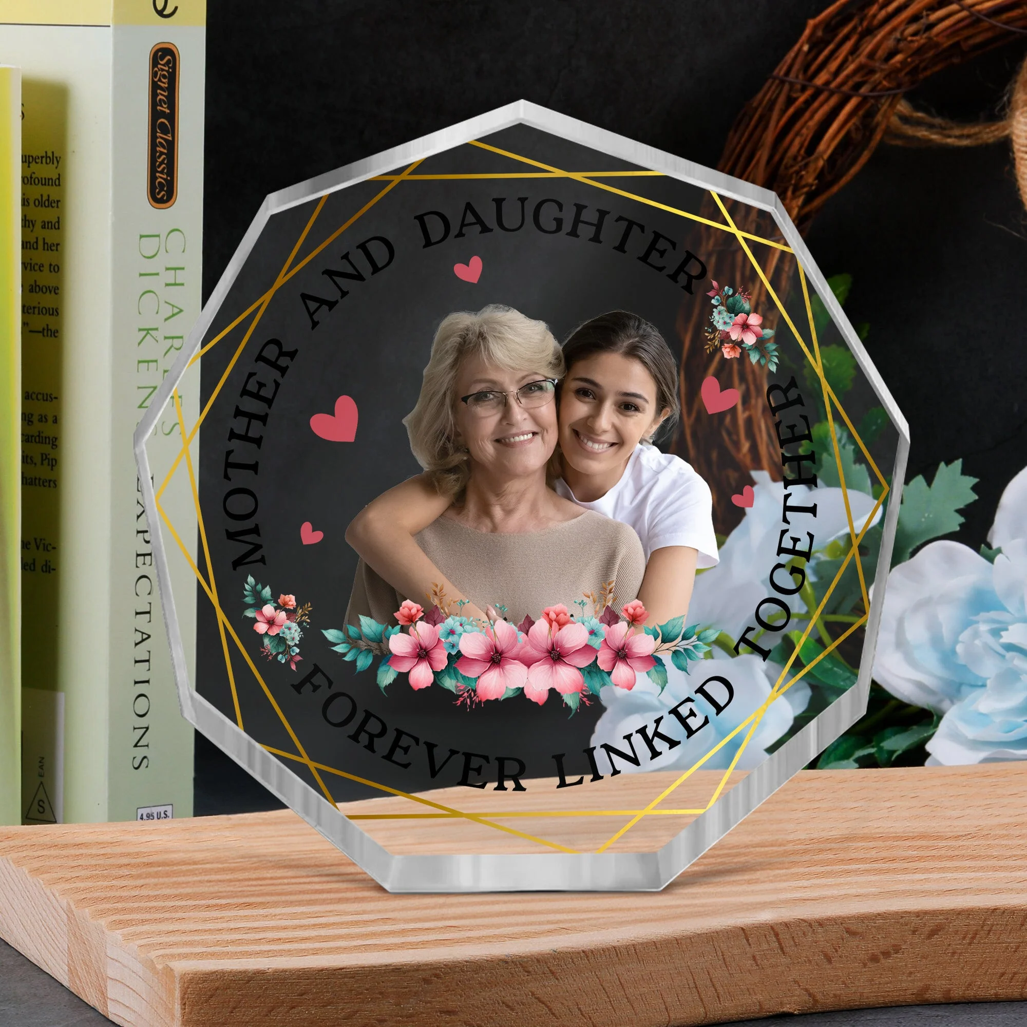 Mother And Children A Bond That Can't Be Broken - Personalized Acrylic Photo Plaque - Image 5