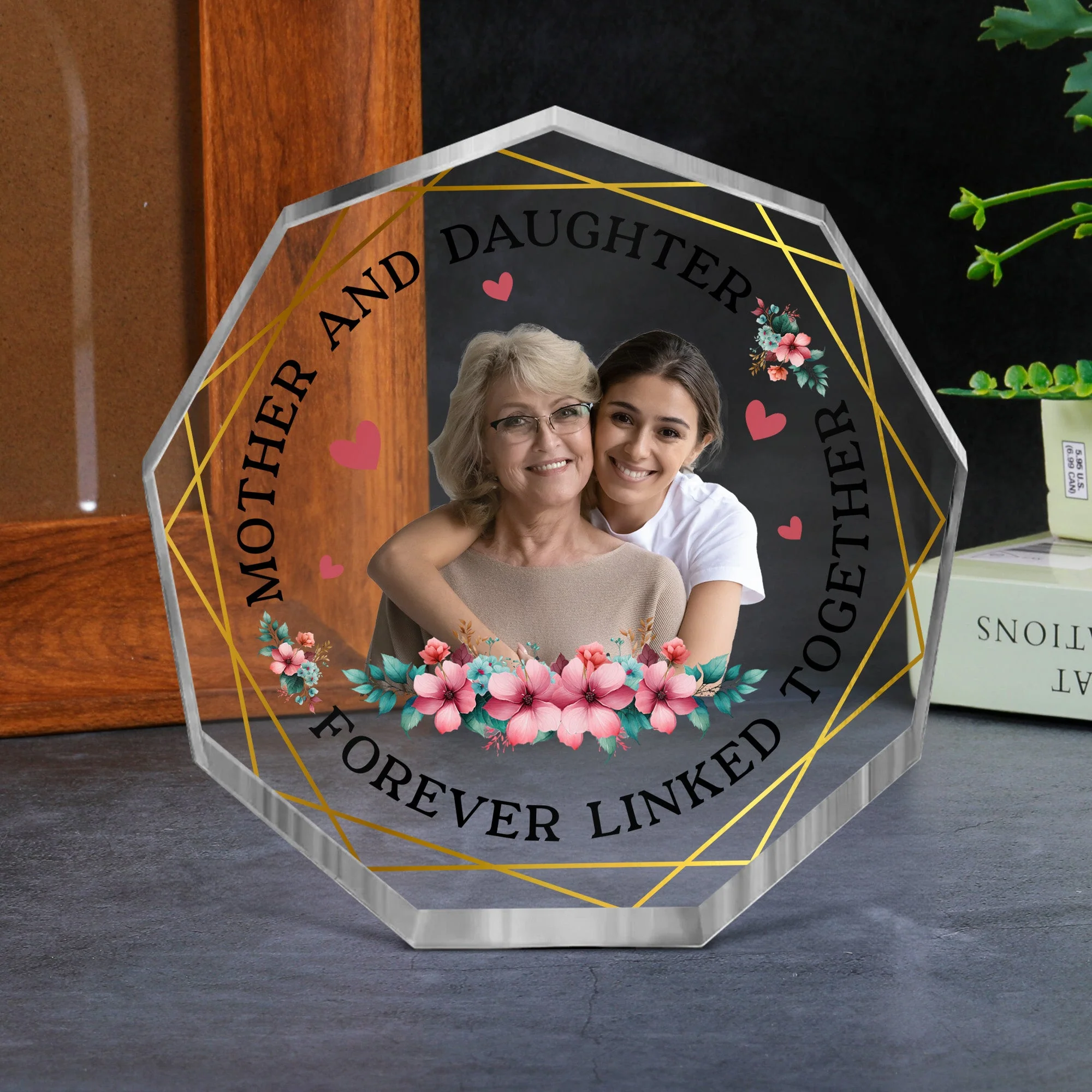 Mother And Children A Bond That Can't Be Broken - Personalized Acrylic Photo Plaque - Image 6