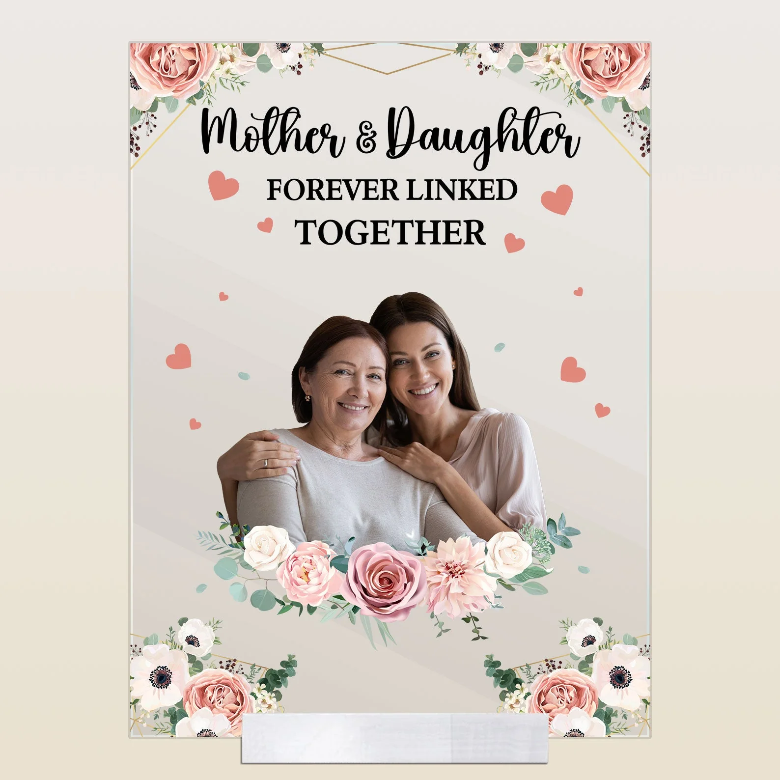 Mother And Children Forever Linked Together - Personalized Acrylic Plaque - Image 6