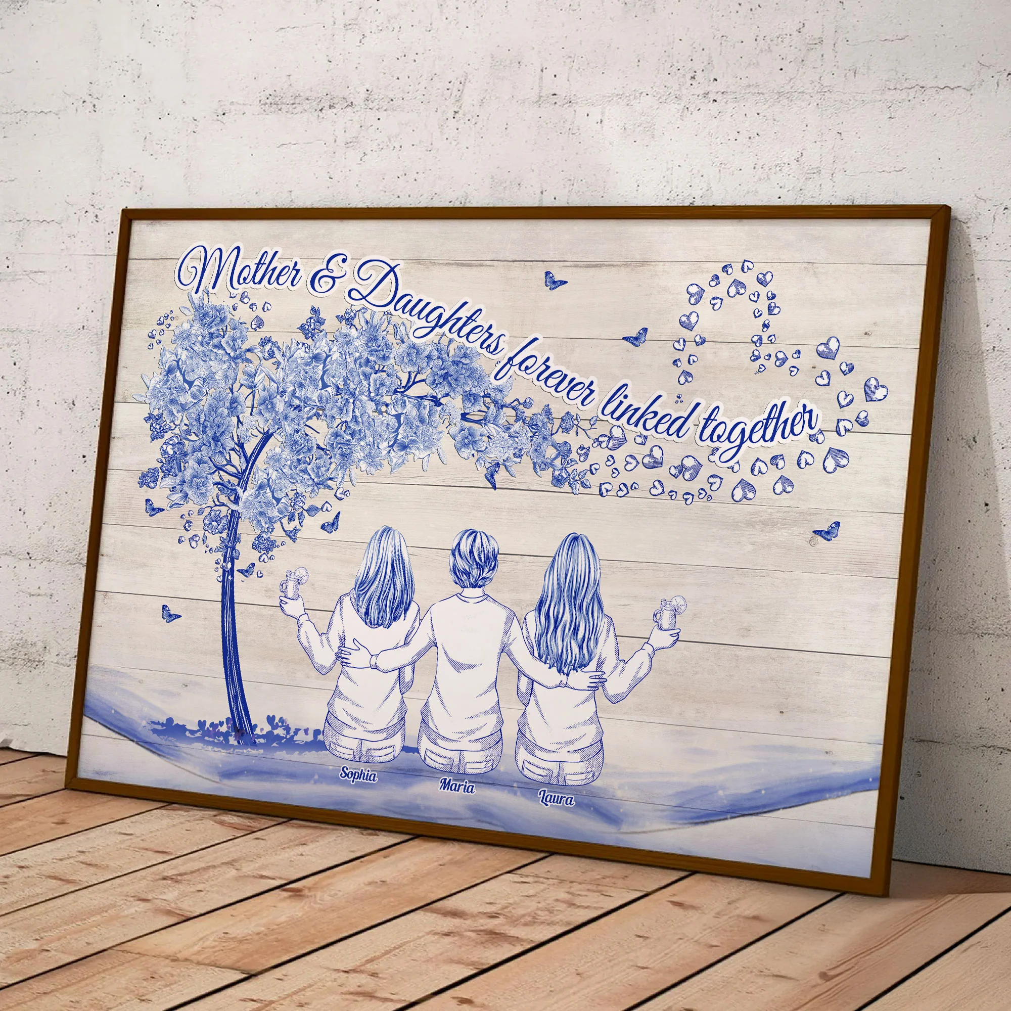 Mother And Daughers Toile De Jouy - Personalized Poster/Canvas - Image 5