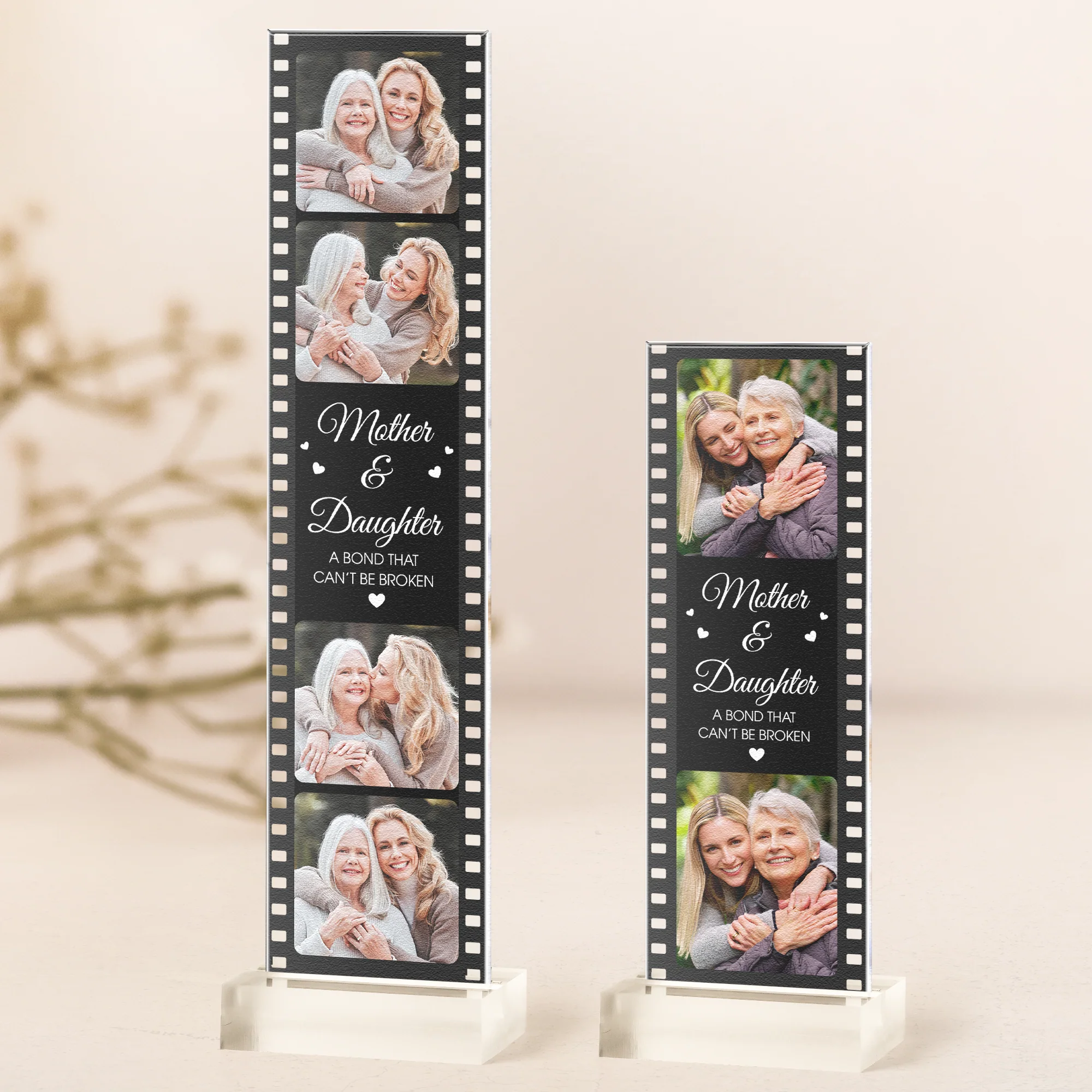 Mother And Daughter A Bond That Can't Be Broken - Custom Acrylic Photo Film Strip - Image 2