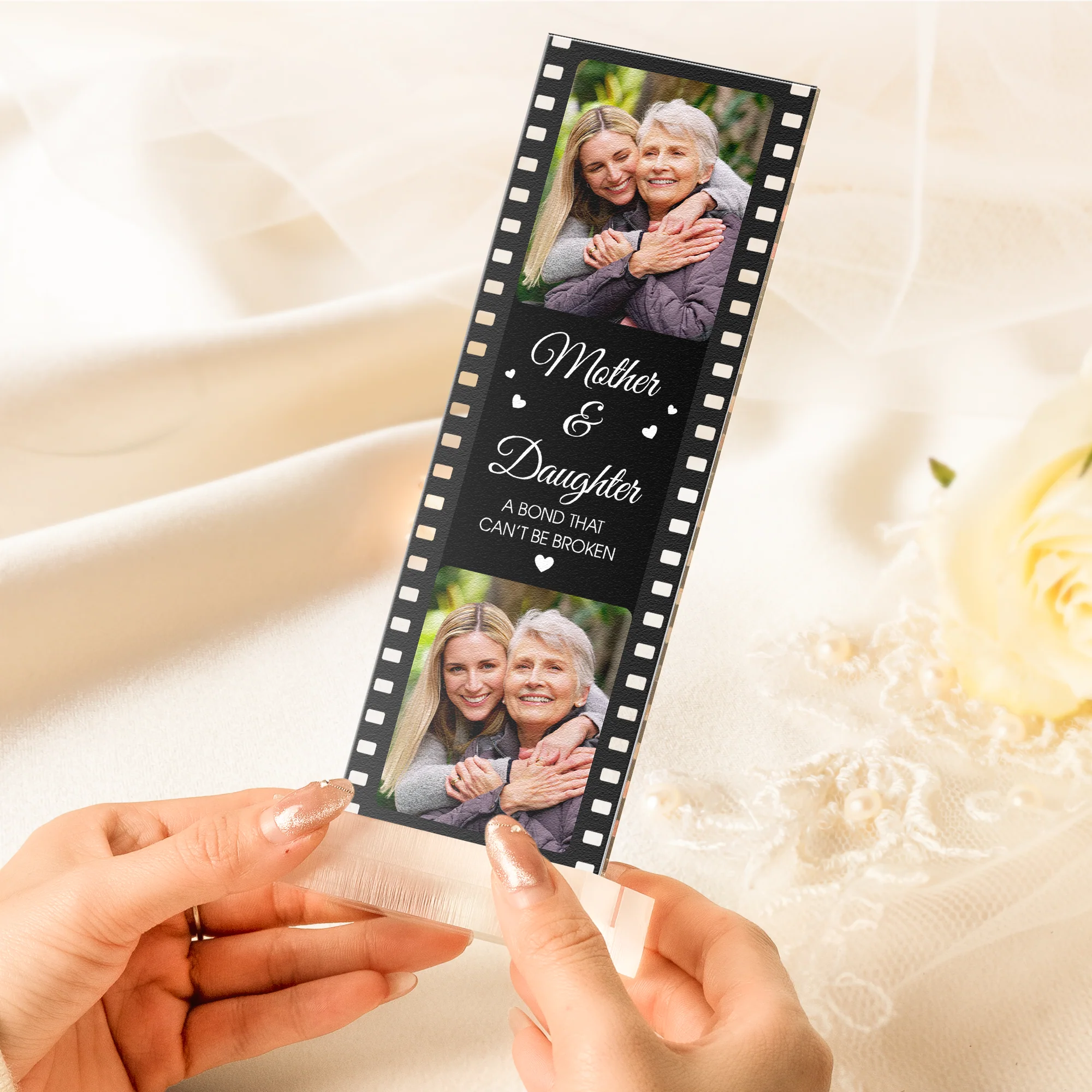 Mother And Daughter A Bond That Can't Be Broken - Custom Acrylic Photo Film Strip - Image 4