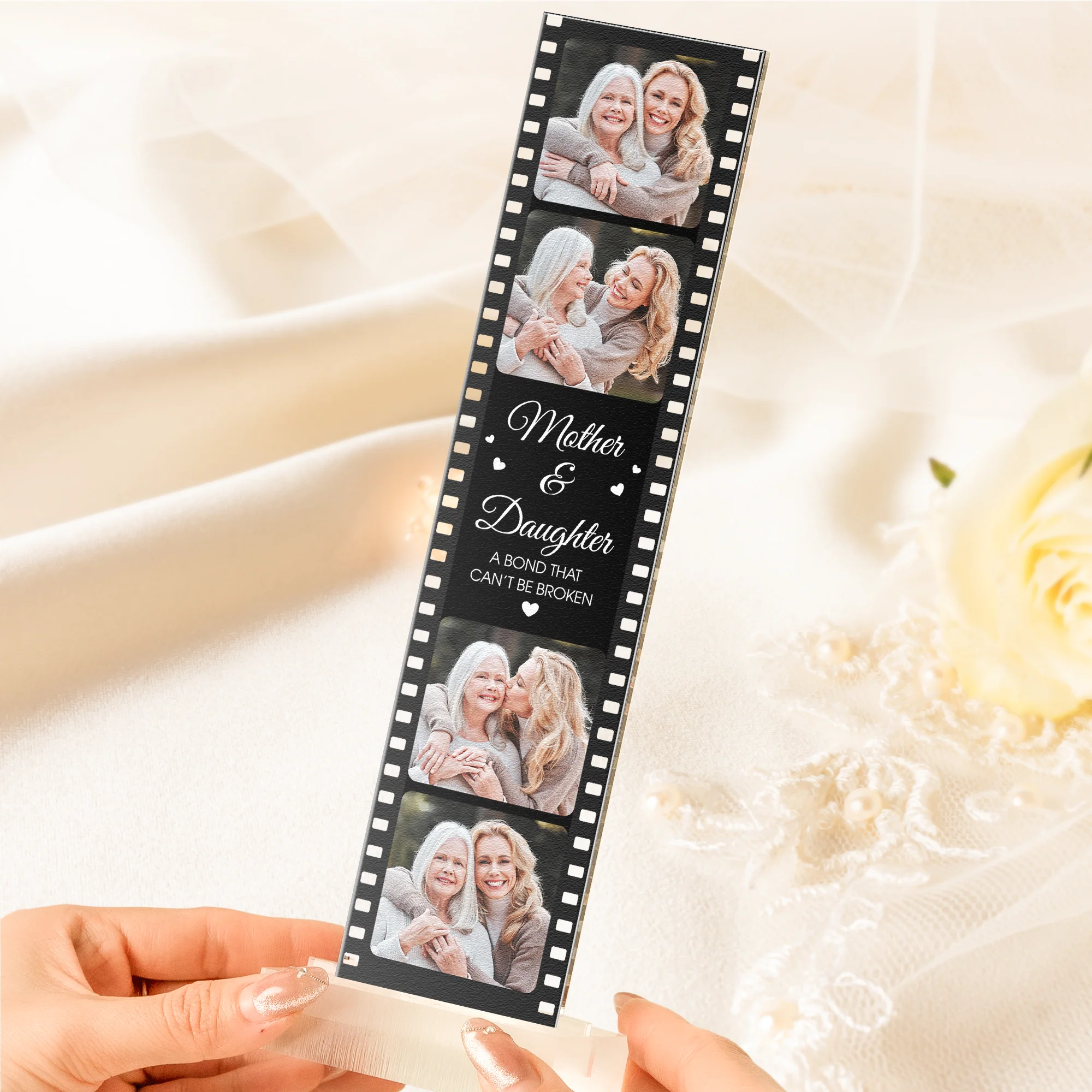 Mother And Daughter A Bond That Can't Be Broken - Custom Acrylic Photo Film Strip - Image 5