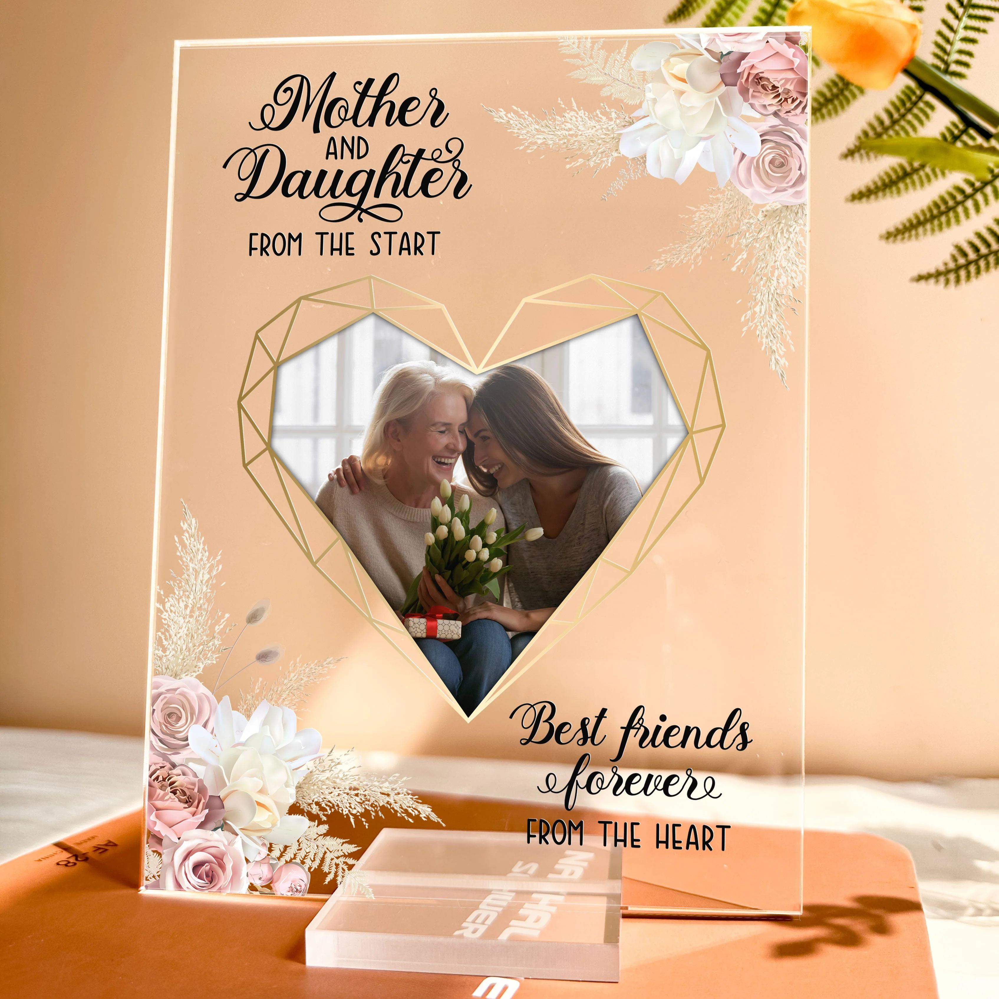 Mother And Daughter BFF Forever - Personalized Acrylic Photo Plaque - Image 5
