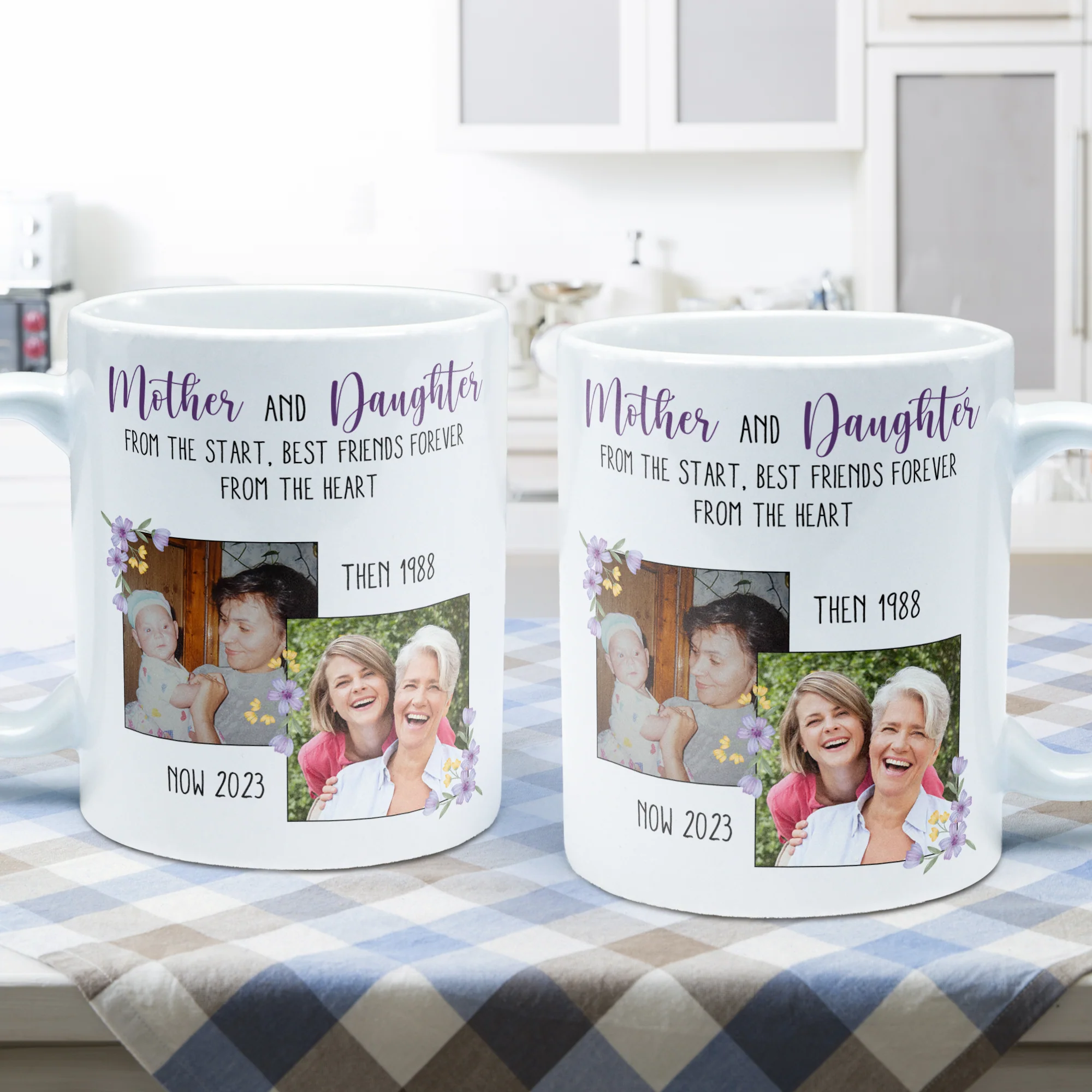 Mother And Daughter From The Start - Personalized Photo Mug - Image 6