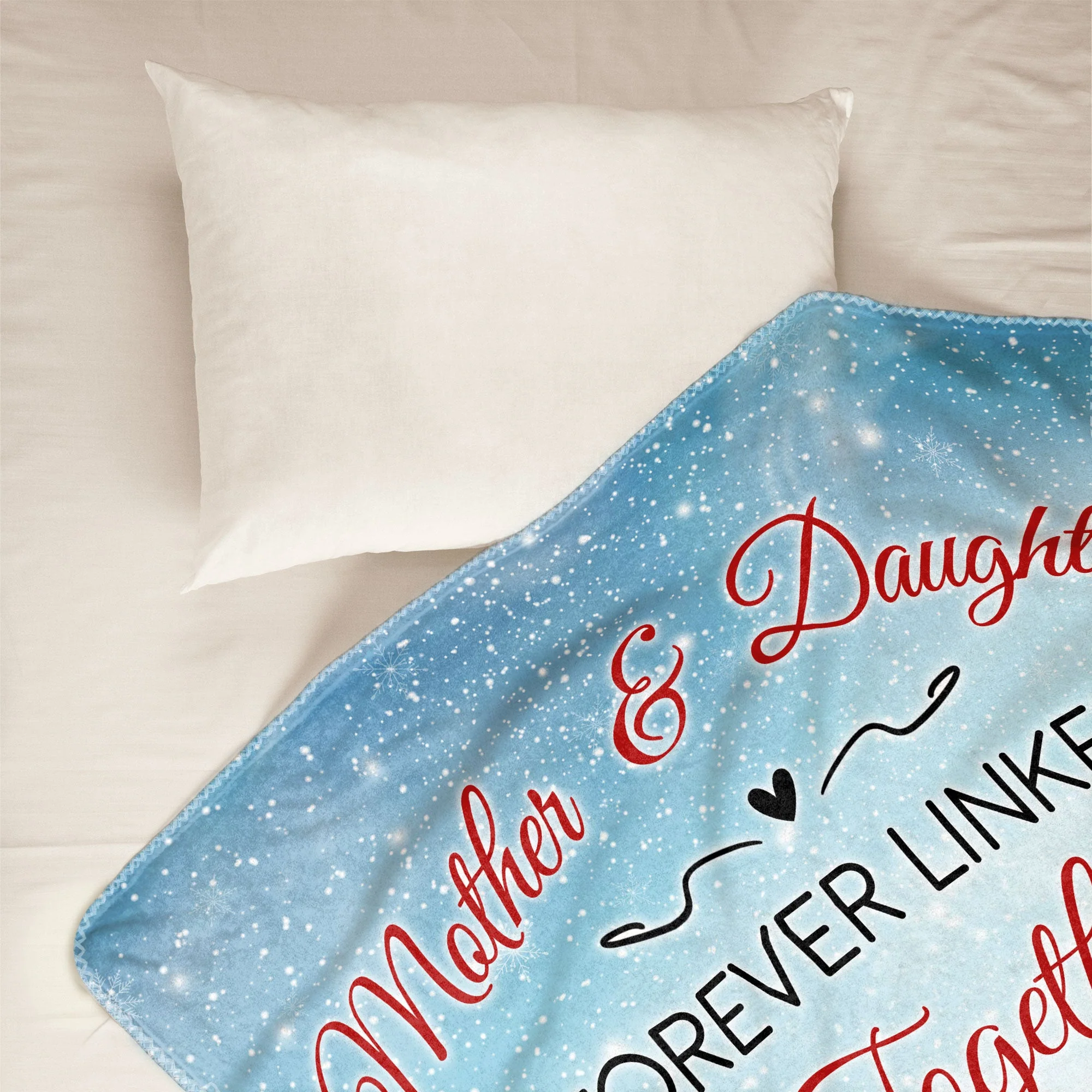 Mother & Daughters Forever Linked Together - Personalized Blanket - Image 7