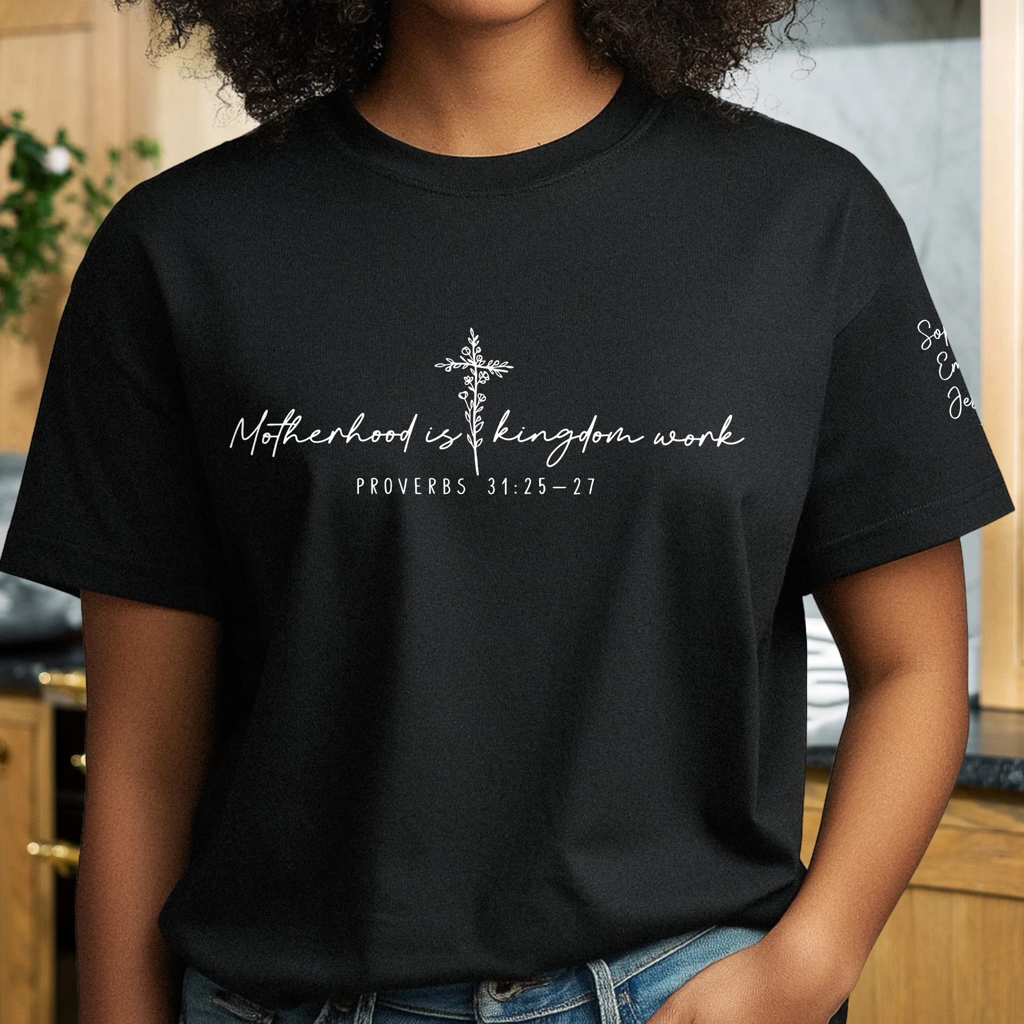 Motherhood Is Kingdom Work - Personalized Shirt - Image 5