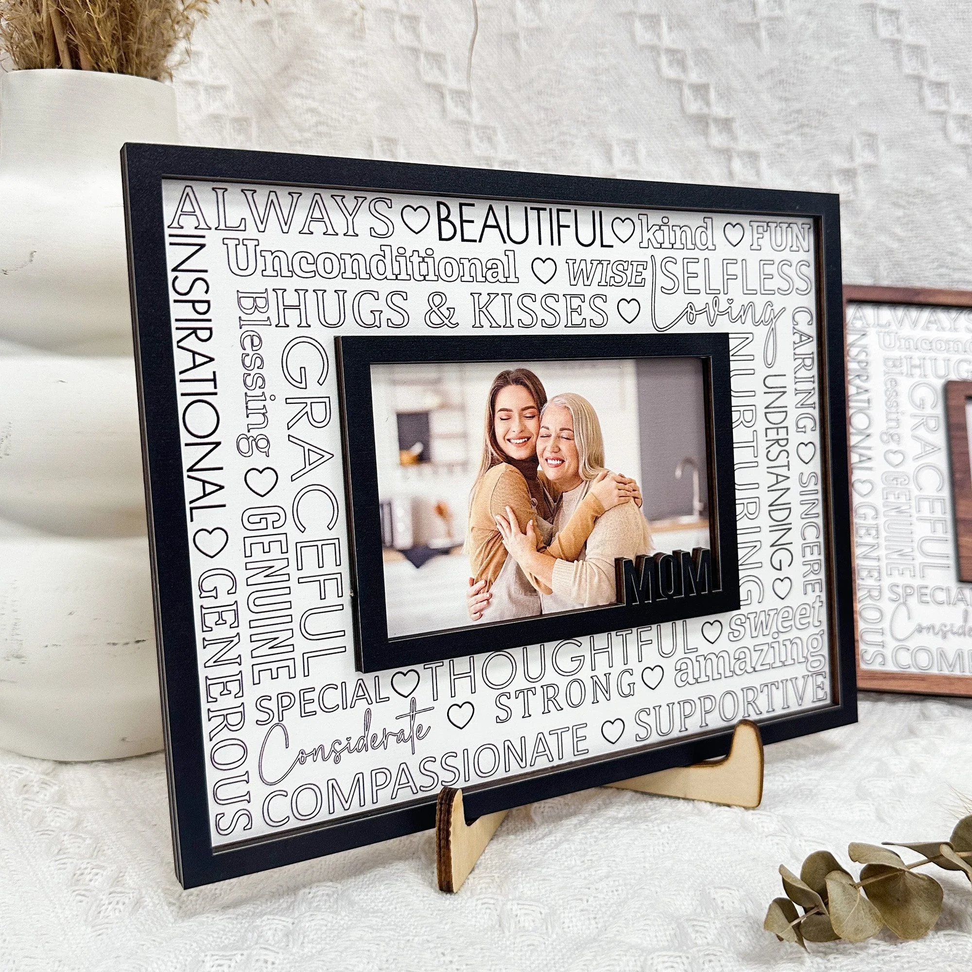 Mother's Day Gift For Mom - Always Beautiful Kind - Personalized Wooden Photo Plaque - Image 4