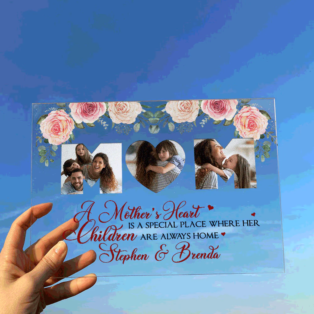 Mother's Heart Is A Special Place - Personalized Acrylic Photo Plaque - Image 4