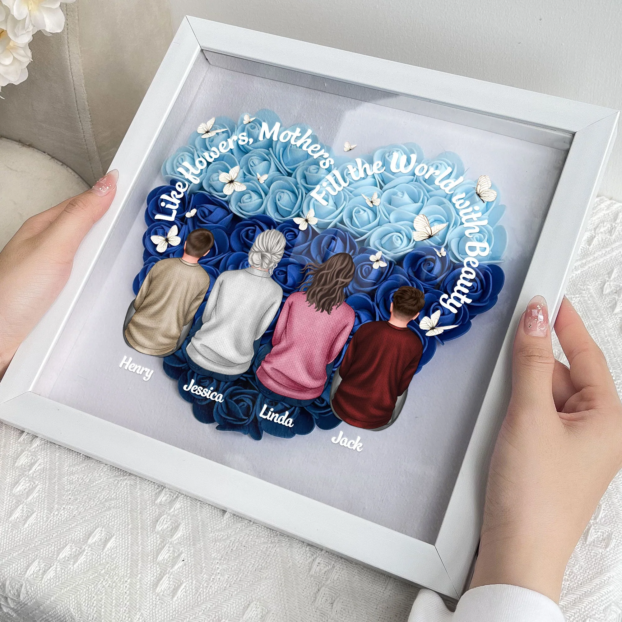 Mothers Like Flowers - Personalized Flower Shadow Box - Image 4