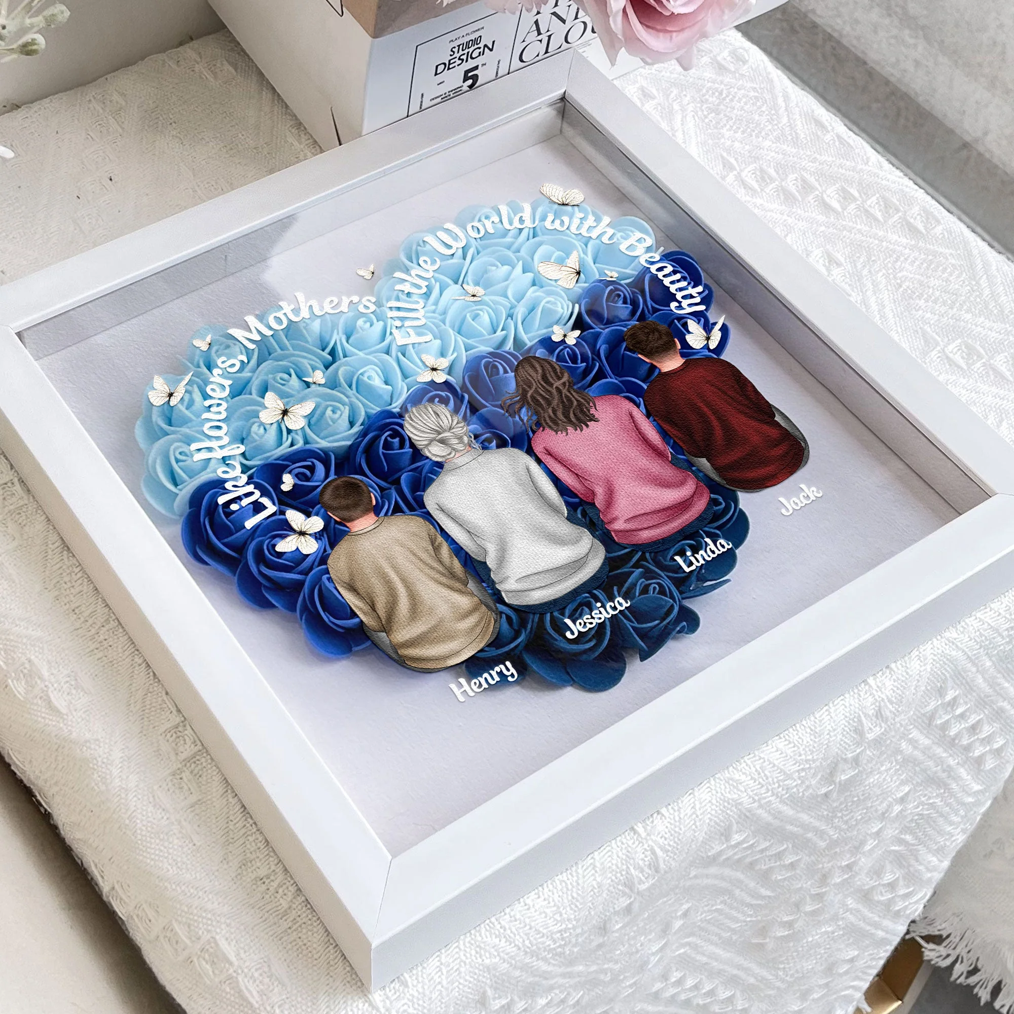 Mothers Like Flowers - Personalized Flower Shadow Box - Image 5