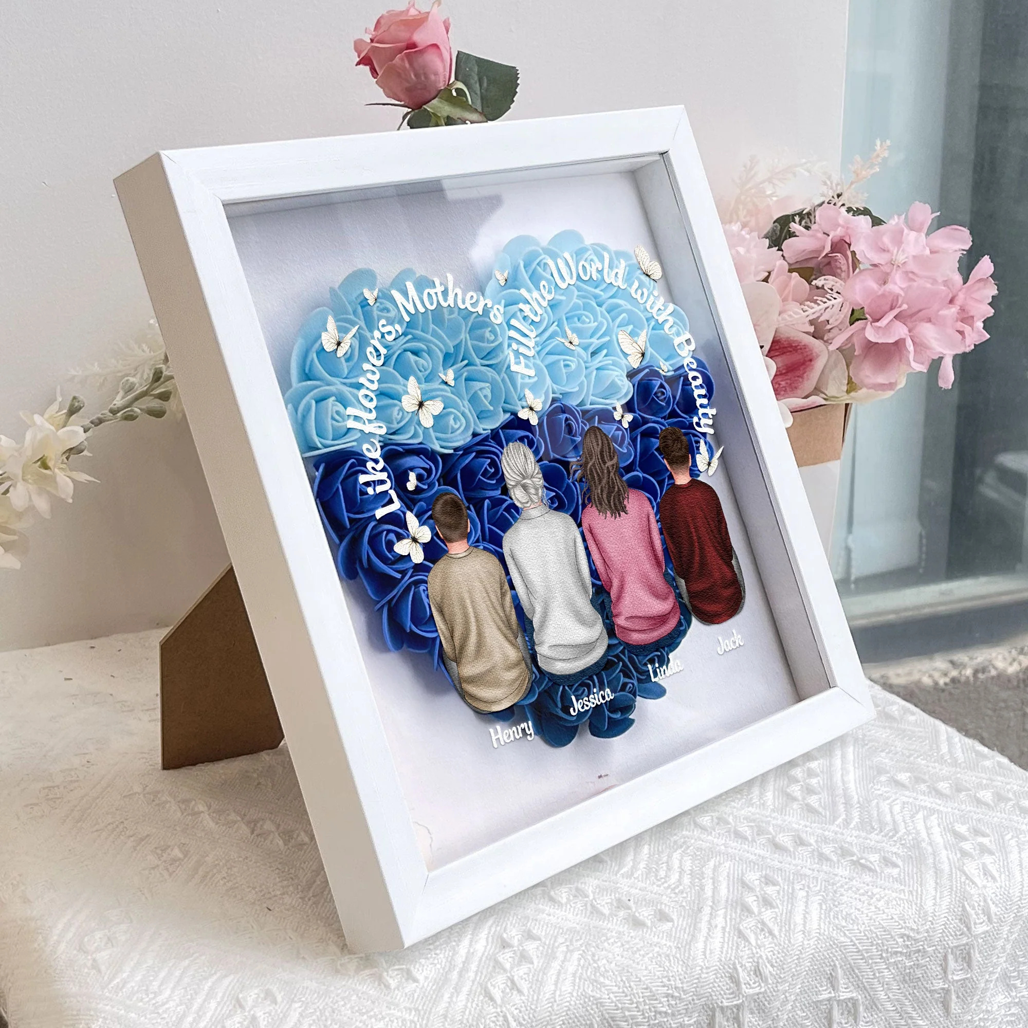 Mothers Like Flowers - Personalized Flower Shadow Box - Image 6
