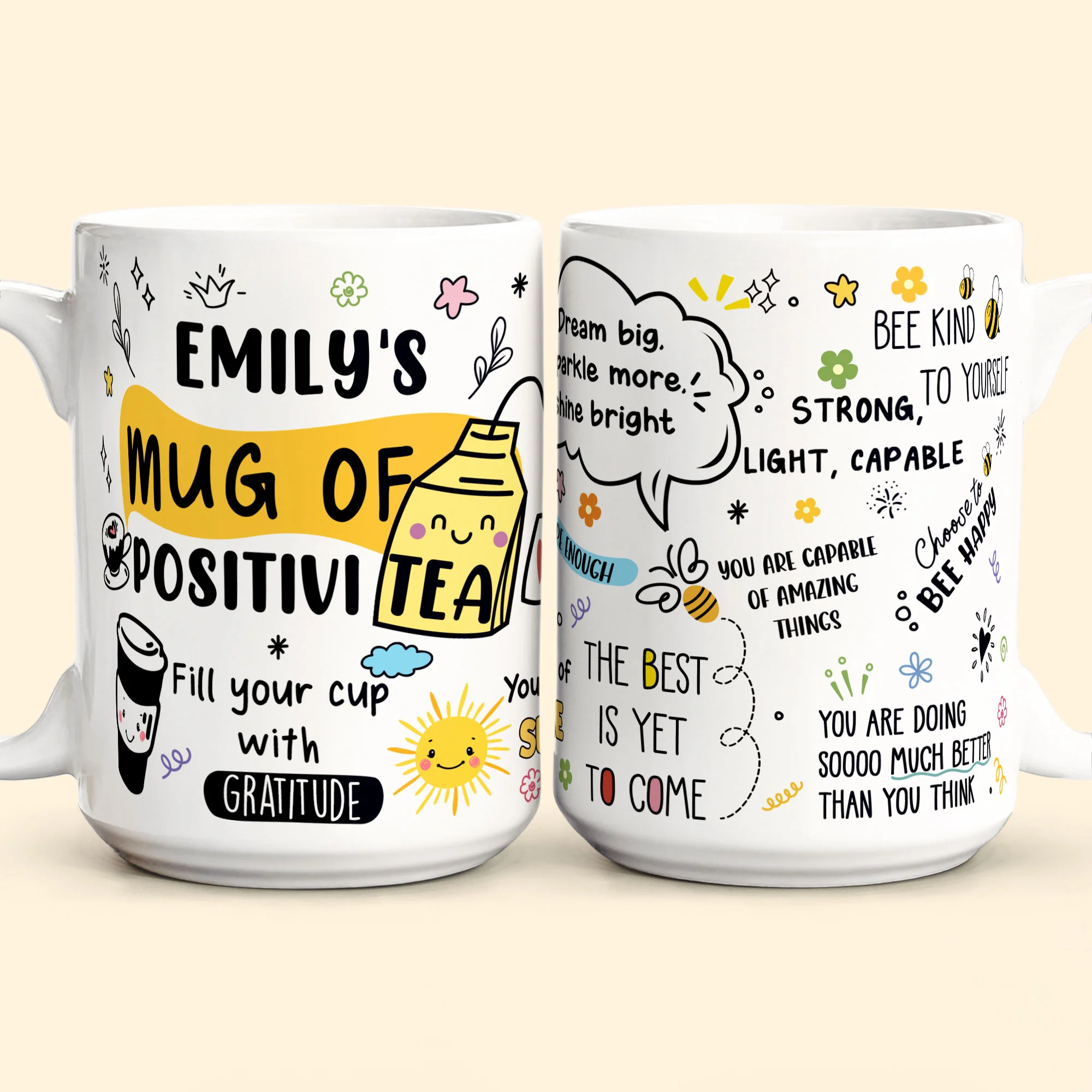 Motivational Mug - Mug Of Positivitea - Gifts For Friend, Daughter, Mom, Sister - Personalized Mug - Image 6