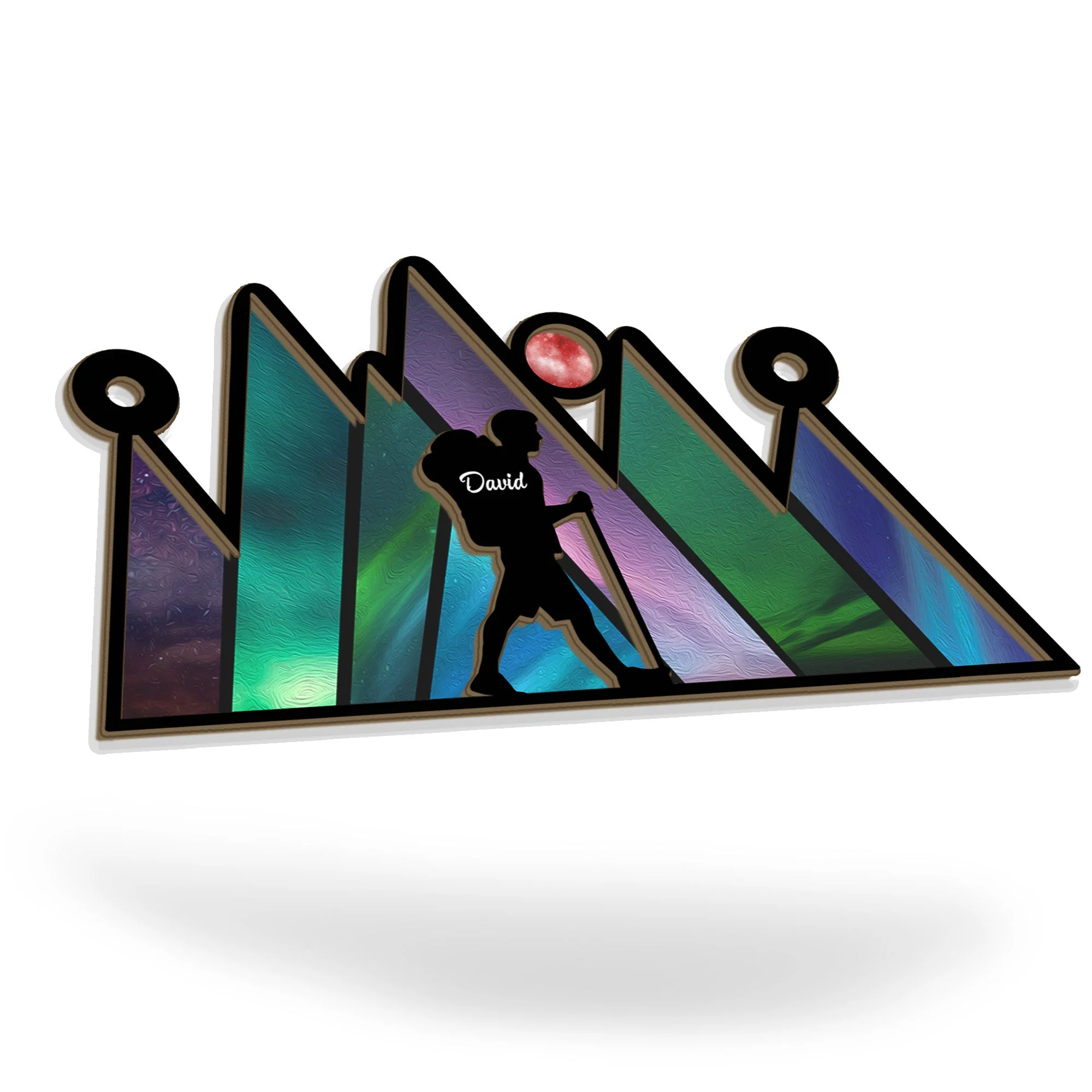 Mountain Hiking - Personalized Window Hanging Suncatcher Ornament - Image 5