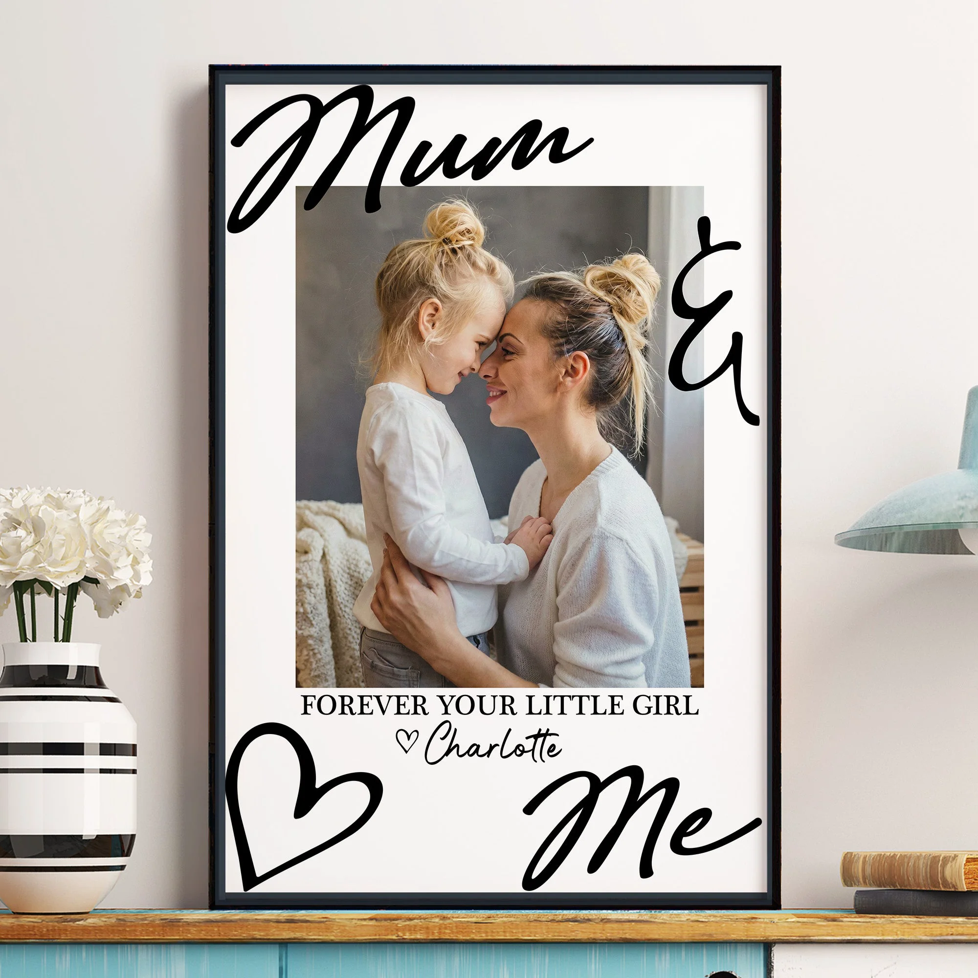 Mummy & Me Forever Your Little Girl Mother's Day Gift - Personalized Photo Poster