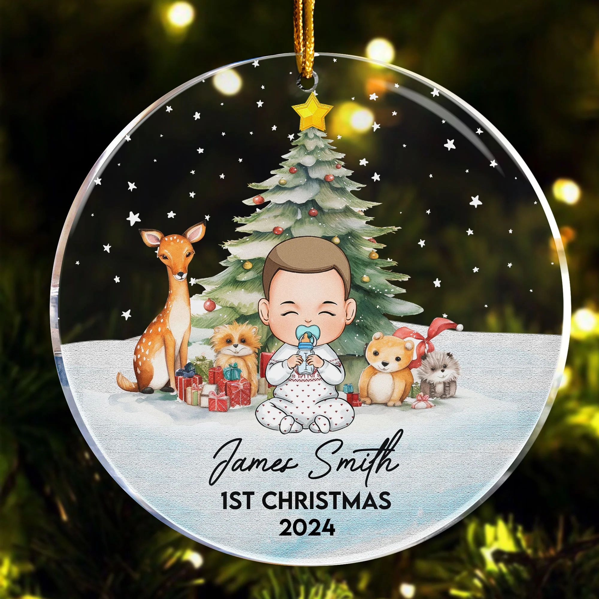 My 1st Christmas - Personalized Acrylic Ornament - Image 4